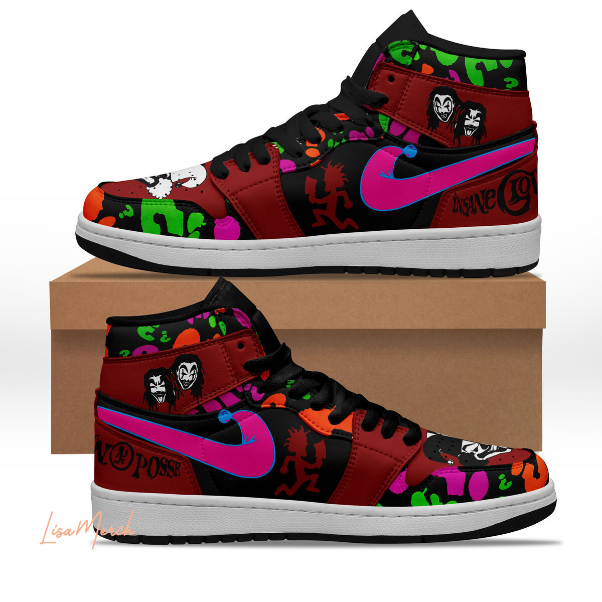 JWFancy Insane Clown Posse AJ1 High Sneakers Shoes For Men And Women
