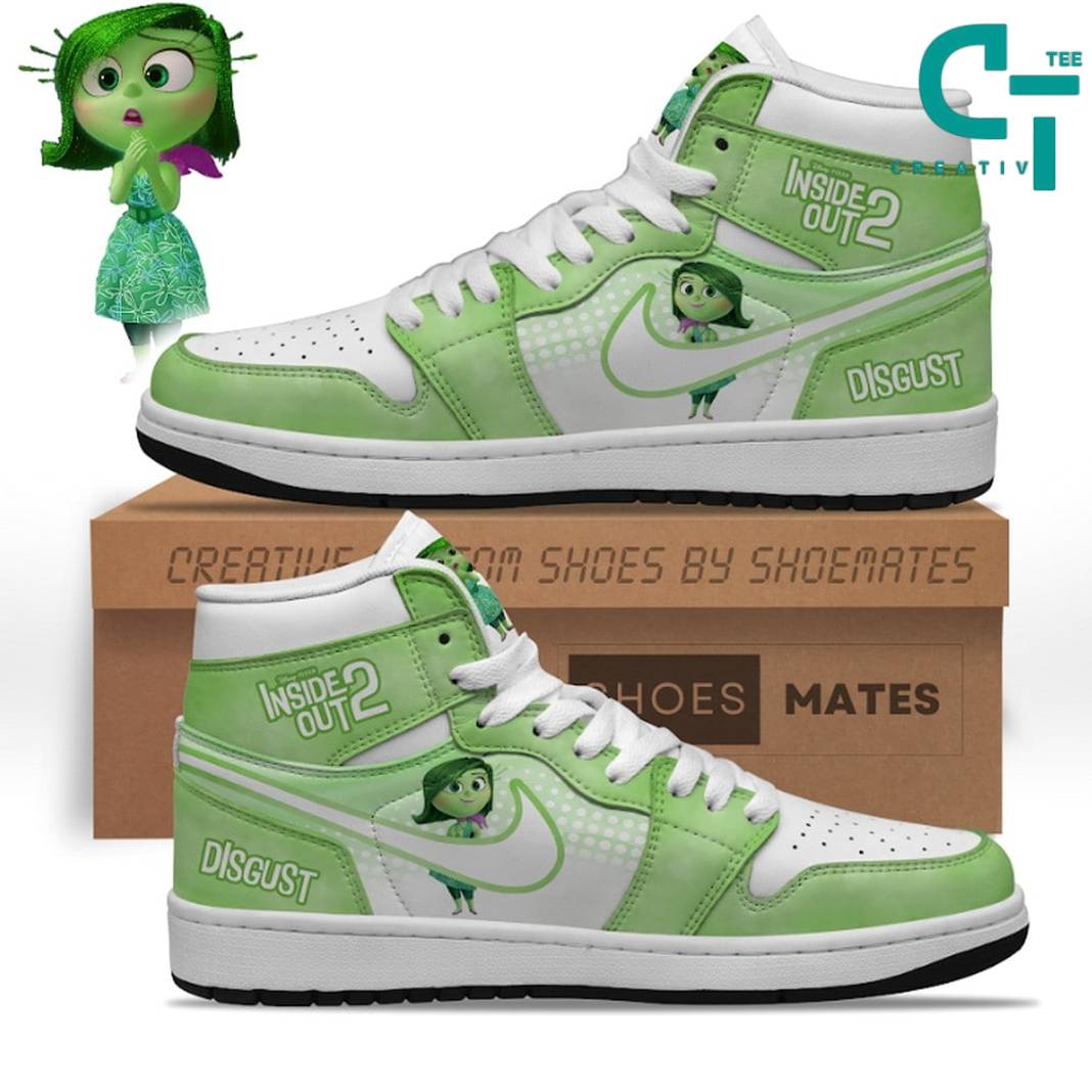 JWFancy Inside Out 2 Disgust AJ1 High Sneakers Shoes For Men And Women