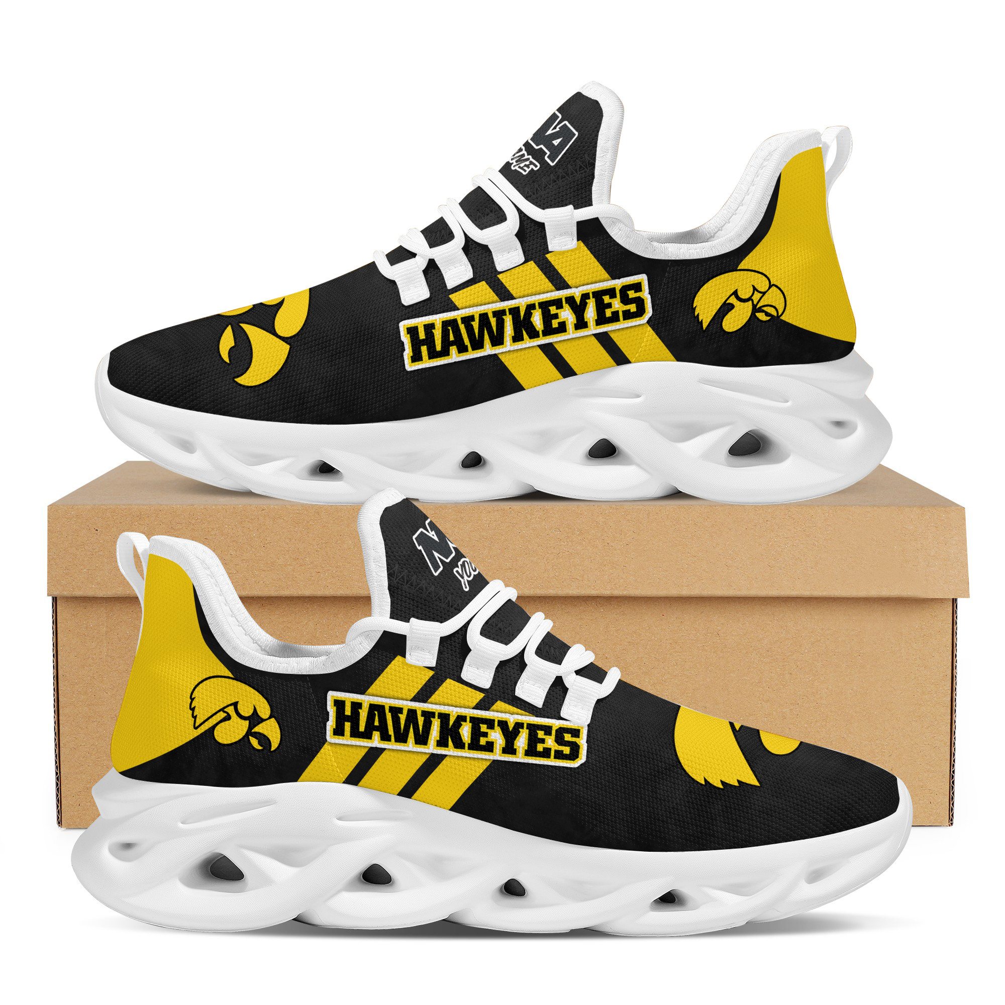 JWFancy Iowa Hawkeyes Max Soul Shoes Sneakers For Men And Women