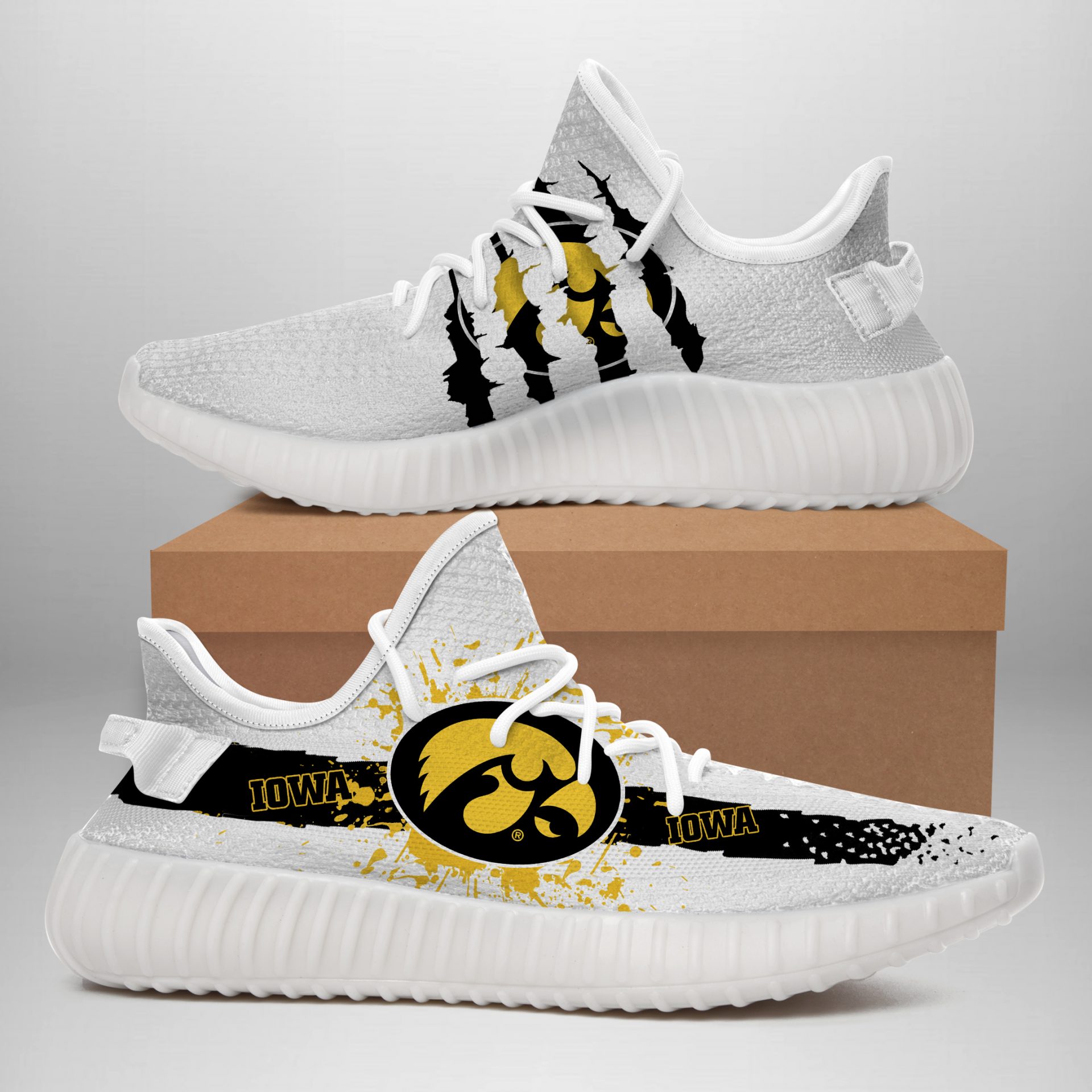 JWFancy Iowa Hawkeyes Yeezy Boost Shoes For Men And Women