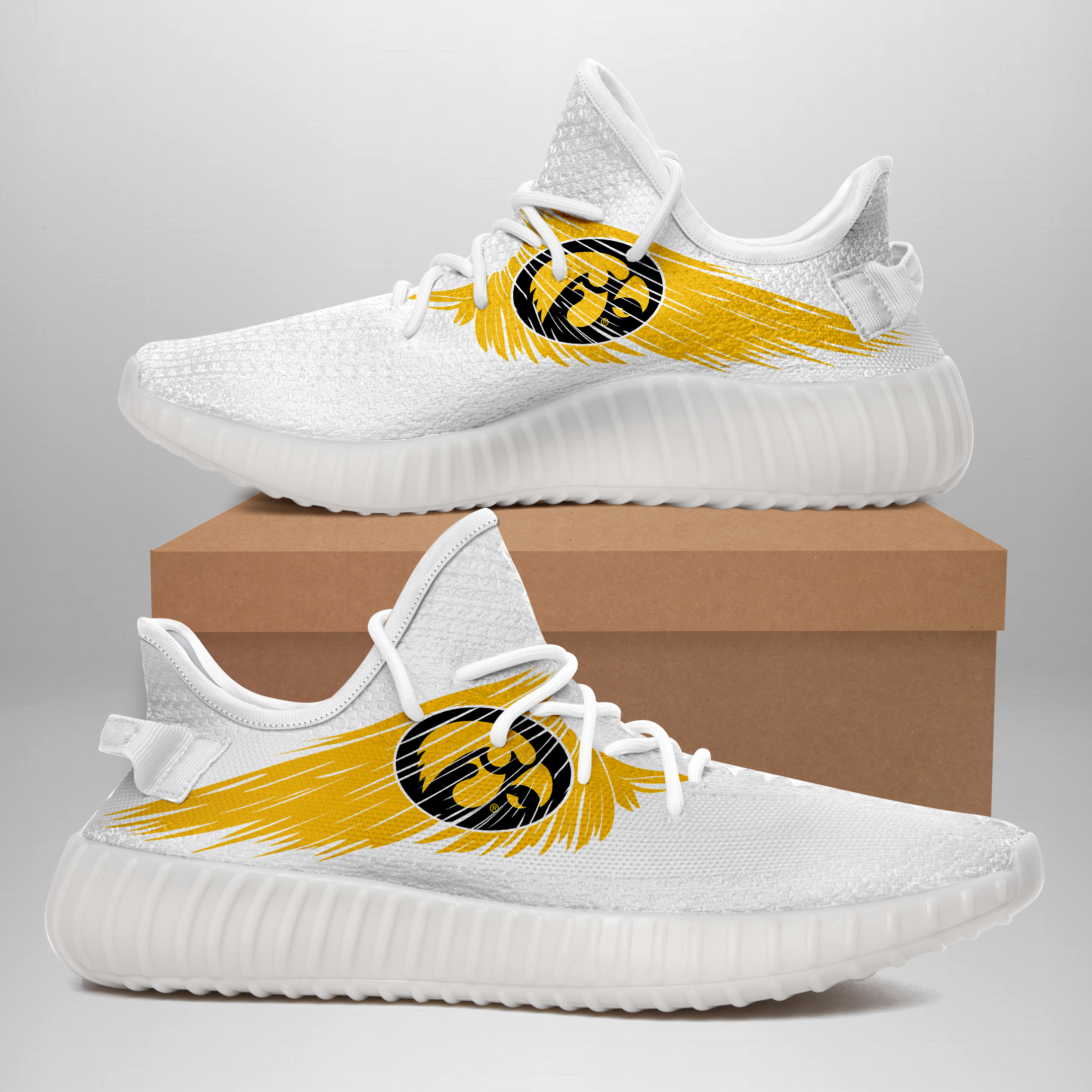 JWFancy Iowa Hawkeyes Yeezy Boost Shoes For Men And Women