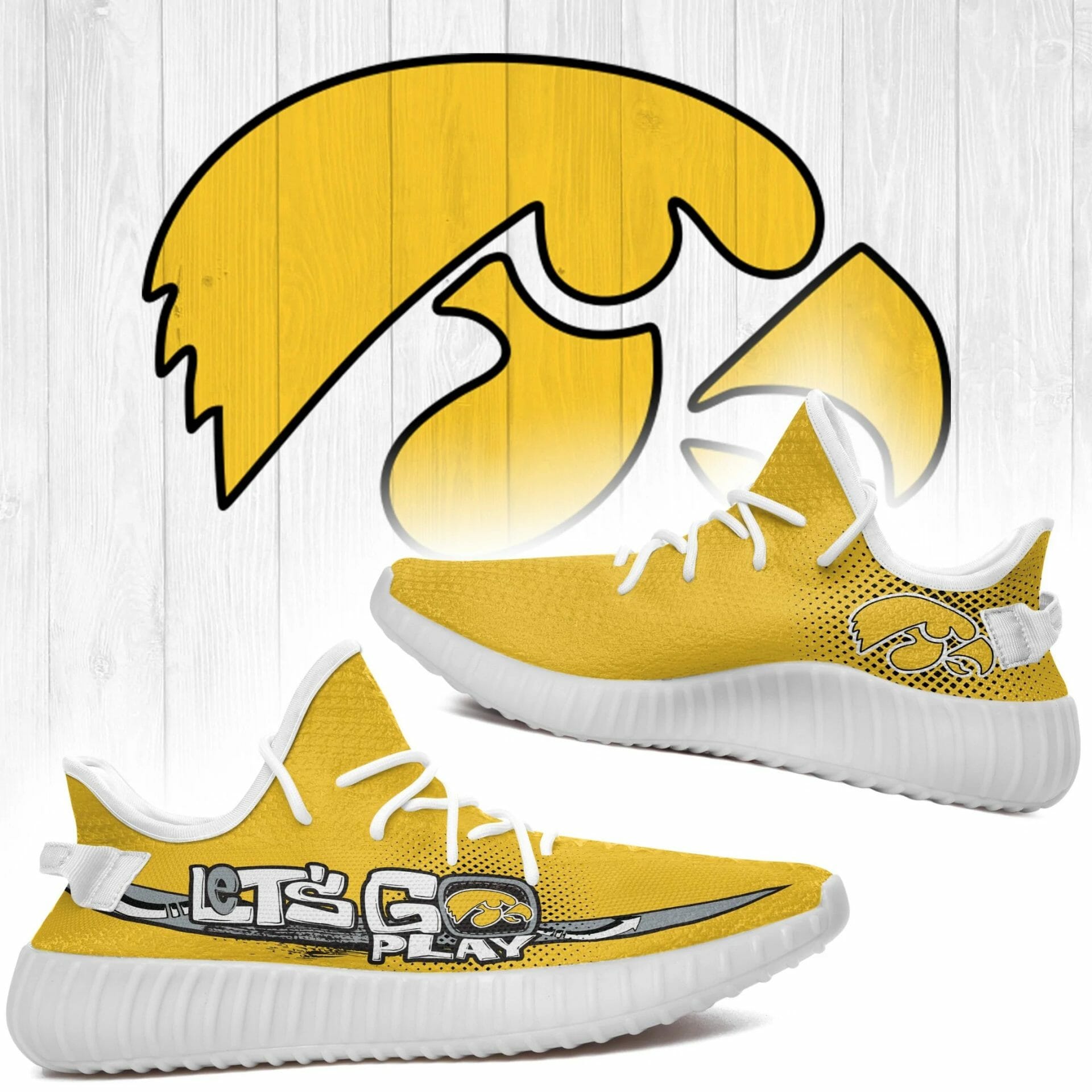 JWFancy Iowa Hawkeyes Yeezy Boost Shoes For Men And Women