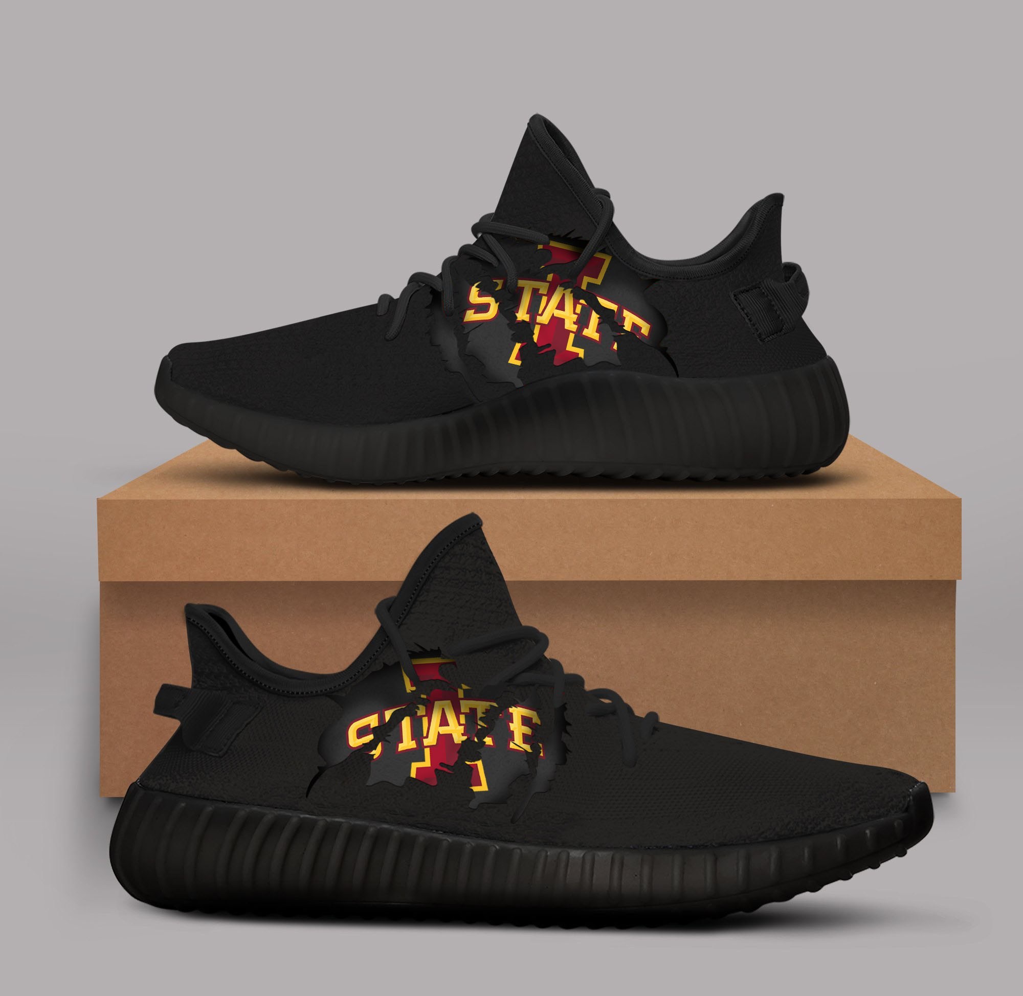 JWFancy Iowa State Cyclones Yeezy Boost Shoes For Men And Women