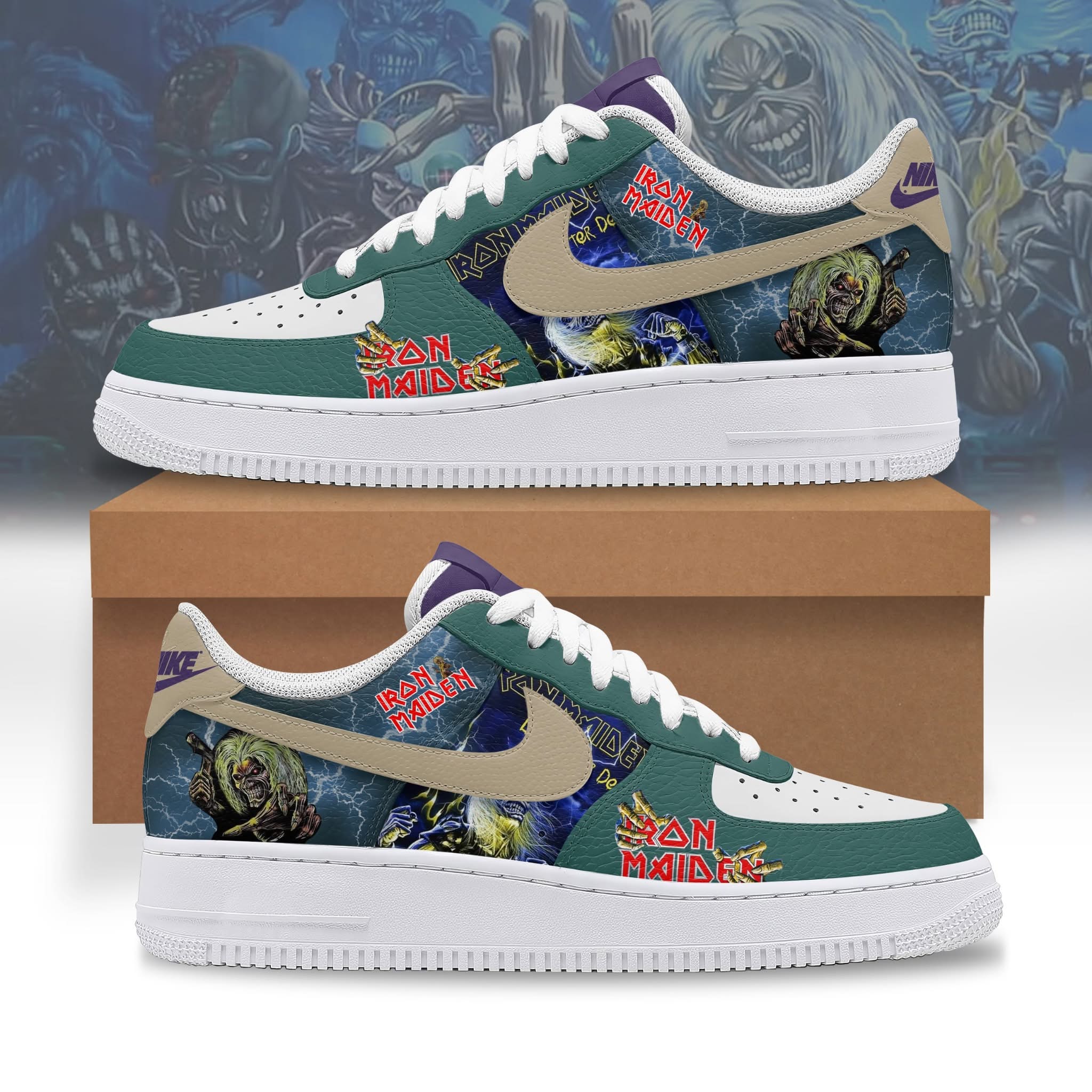 JWFancy Iron Maiden Air Low-Top Sneakers Shoes For Men And Women