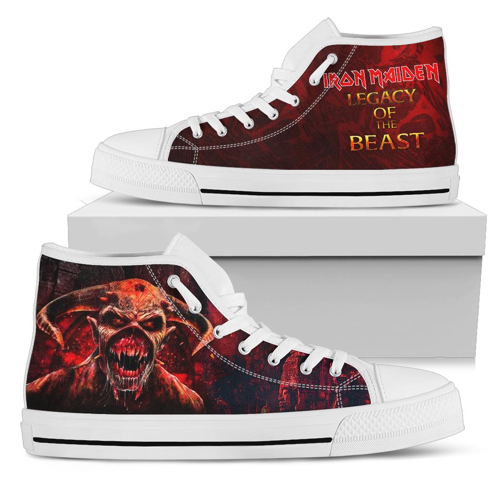 JWFancy Iron Maiden High Top Canvas Sneakers Shoes For Men And Women