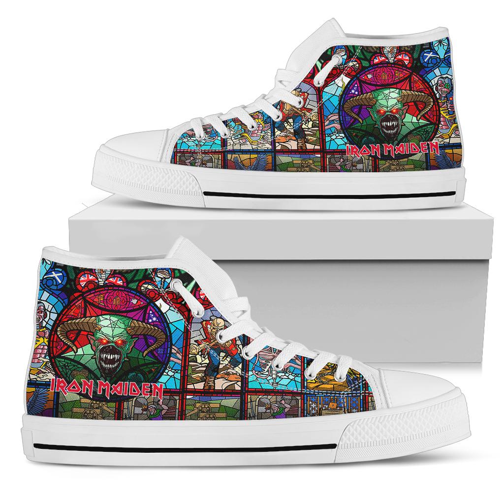 JWFancy Iron Maiden High Top Canvas Sneakers Shoes For Men And Women