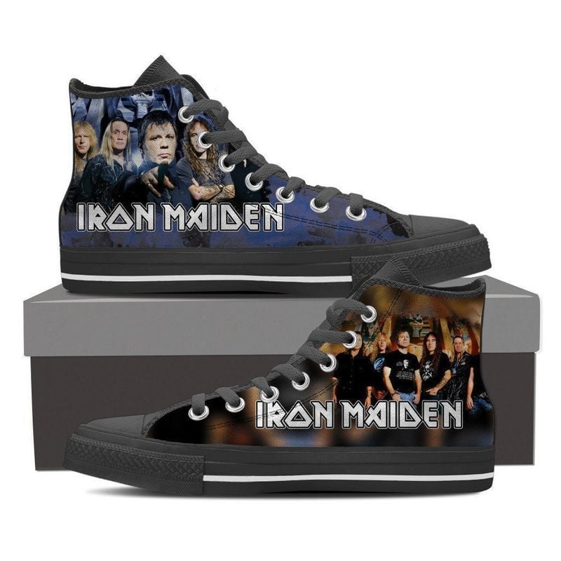 JWFancy Iron Maiden High Top Canvas Sneakers Shoes For Men And Women