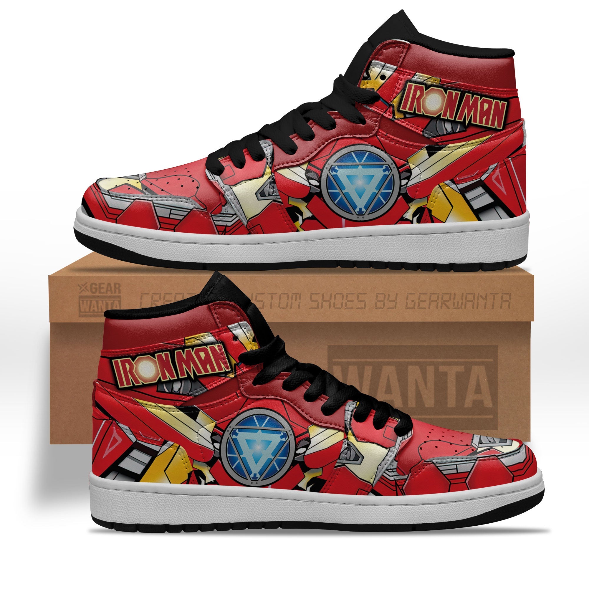 JWFancy Iron Man AJ1 High Sneakers Shoes For Men And Women