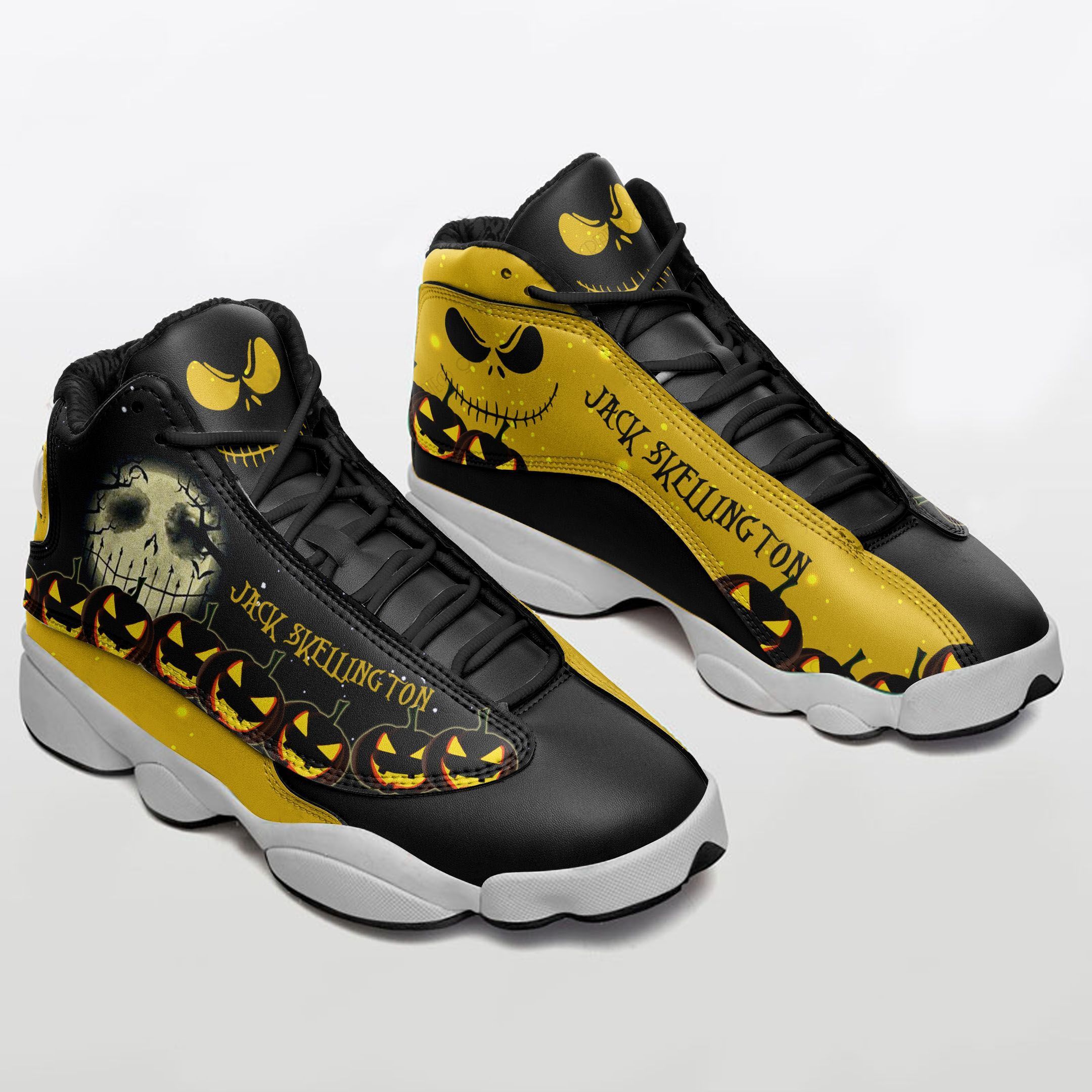 JWFancy Jack Skellington AJ13 Sneakers Shoes For Men And Women