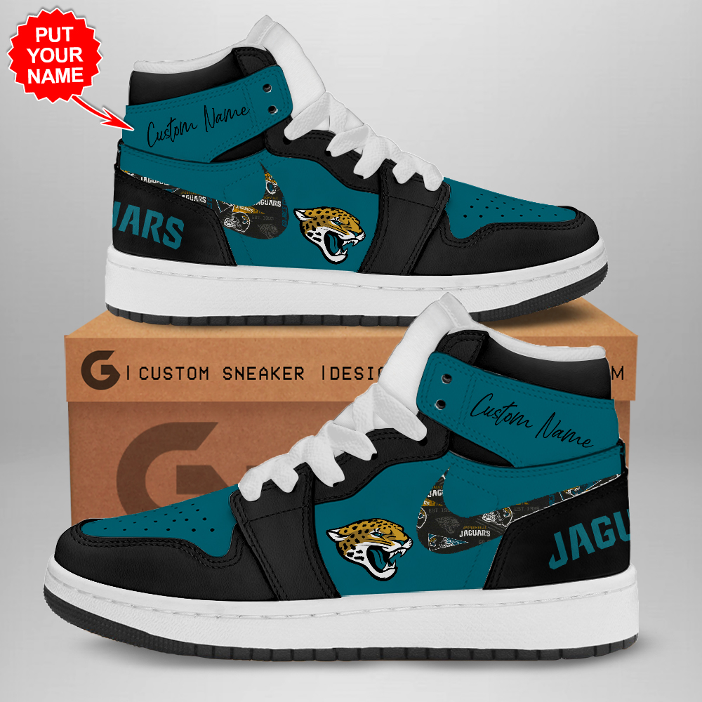 JWFancy Jacksonville Jaguars AJ1 High Sneakers Shoes For Men And Women