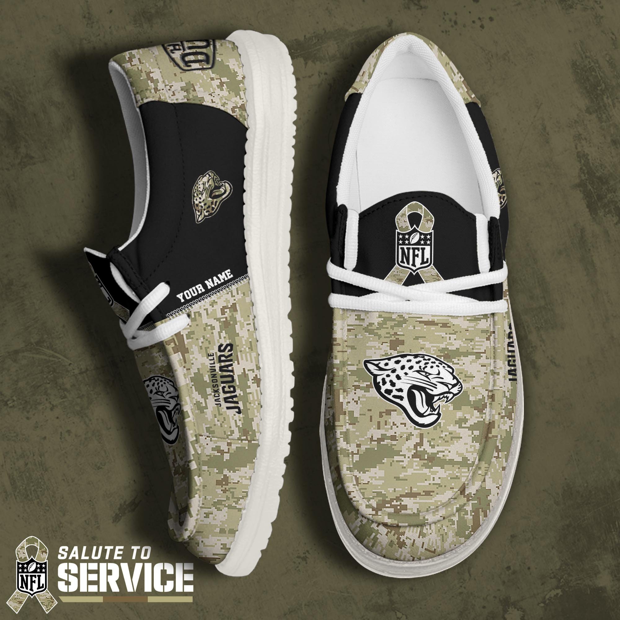 JWFancy Jacksonville Jaguars Hey Dude Shoes Wally Men's Lace Up Loafers Comfortable For Men And Women