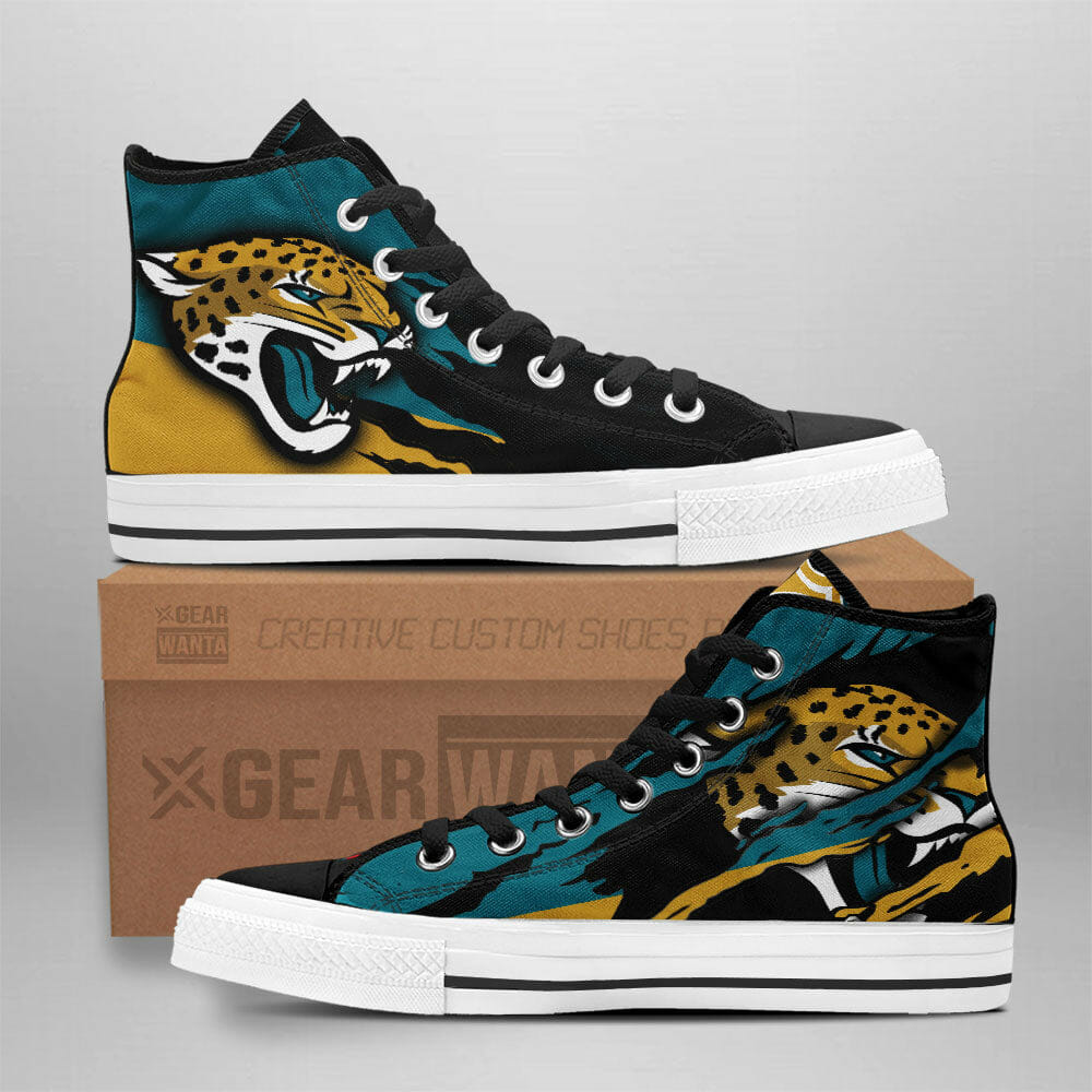 JWFancy Jacksonville Jaguars High Top Canvas Sneakers Shoes For Men And Women