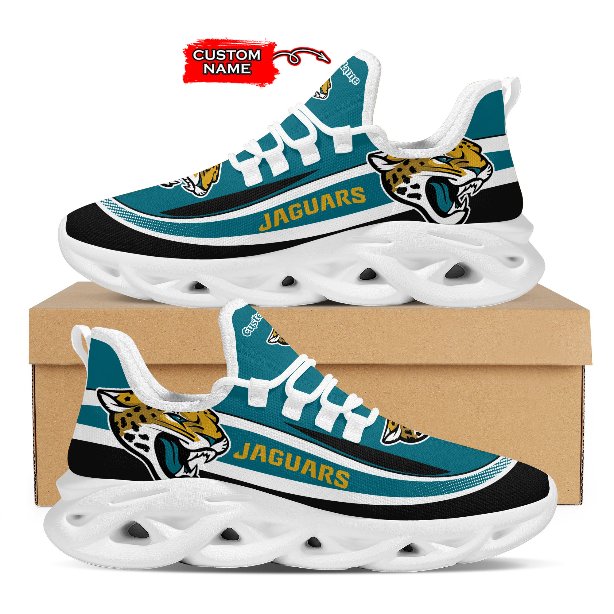 JWFancy Jacksonville Jaguars Max Soul Shoes Sneakers For Men And Women