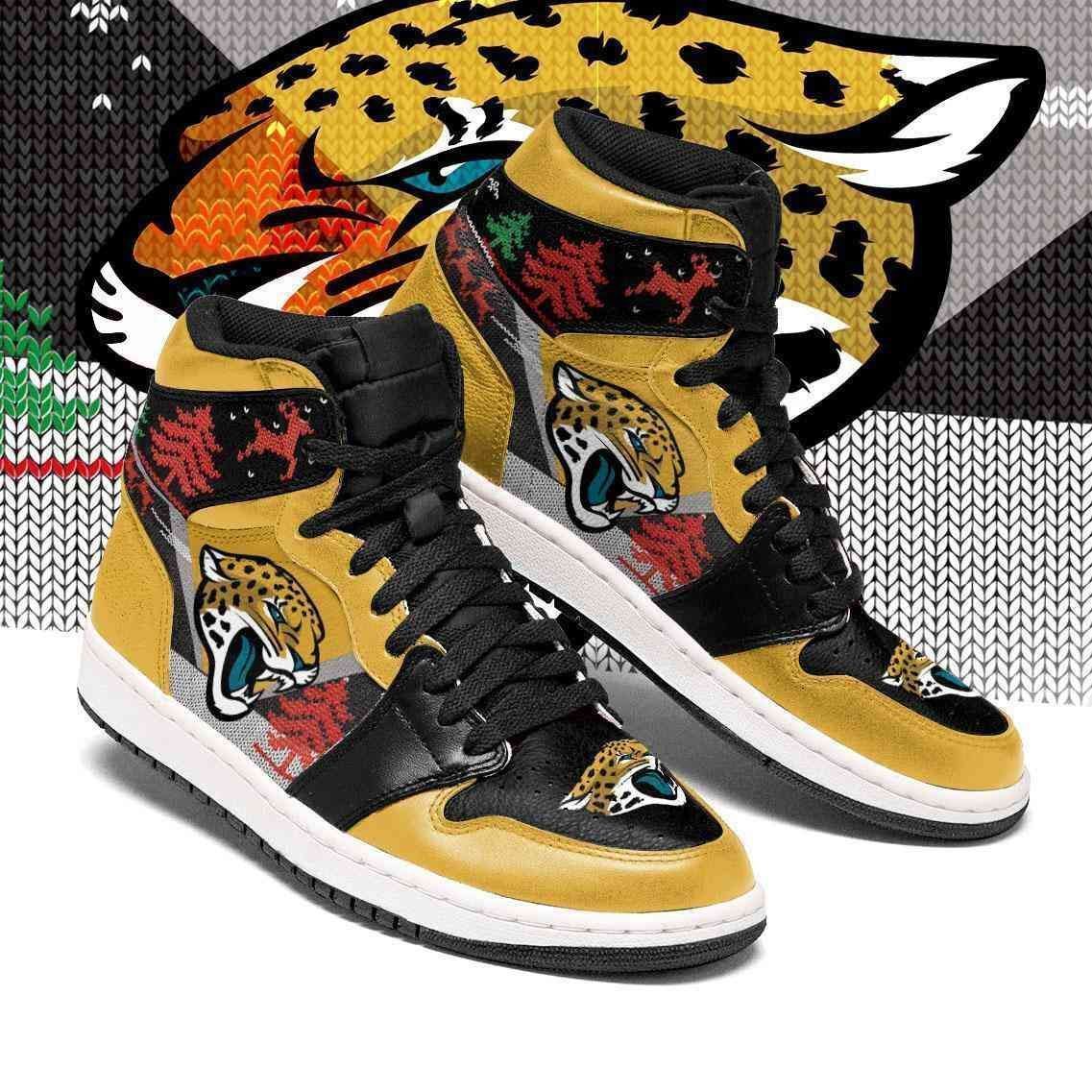 JWFancy Jacksonville Jaguars NFL AJ1 High Sneakers Shoes For Men And Women
