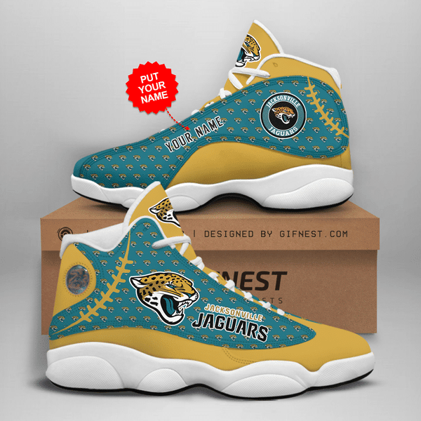 JWFancy Jacksonville Jaguars NFL AJ13 Sneakers Shoes For Men And Women