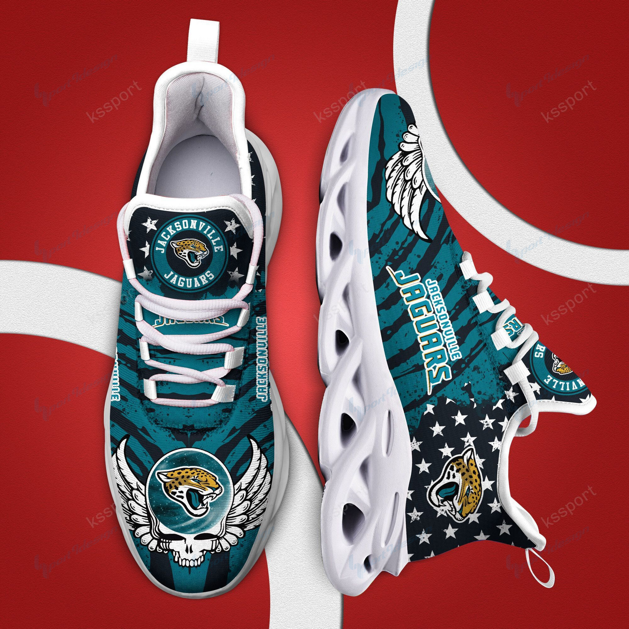 JWFancy Jacksonville Jaguars NFL Max Soul Shoes Sneakers For Men And Women