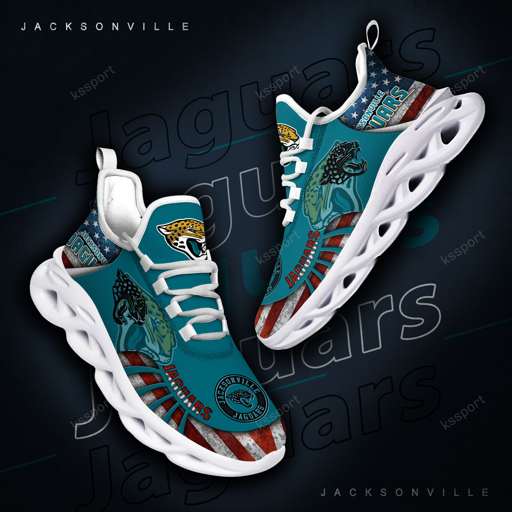 JWFancy Jacksonville Jaguars NFL Max Soul Shoes Sneakers For Men And Women