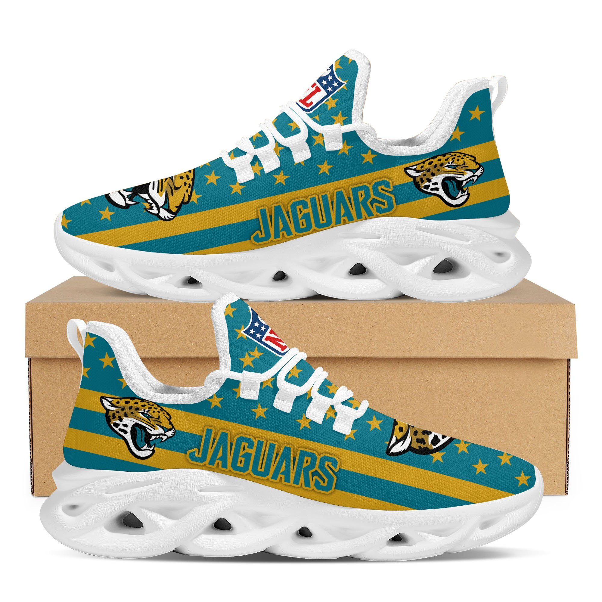 JWFancy Jacksonville Jaguars NFL Max Soul Shoes Sneakers For Men And Women