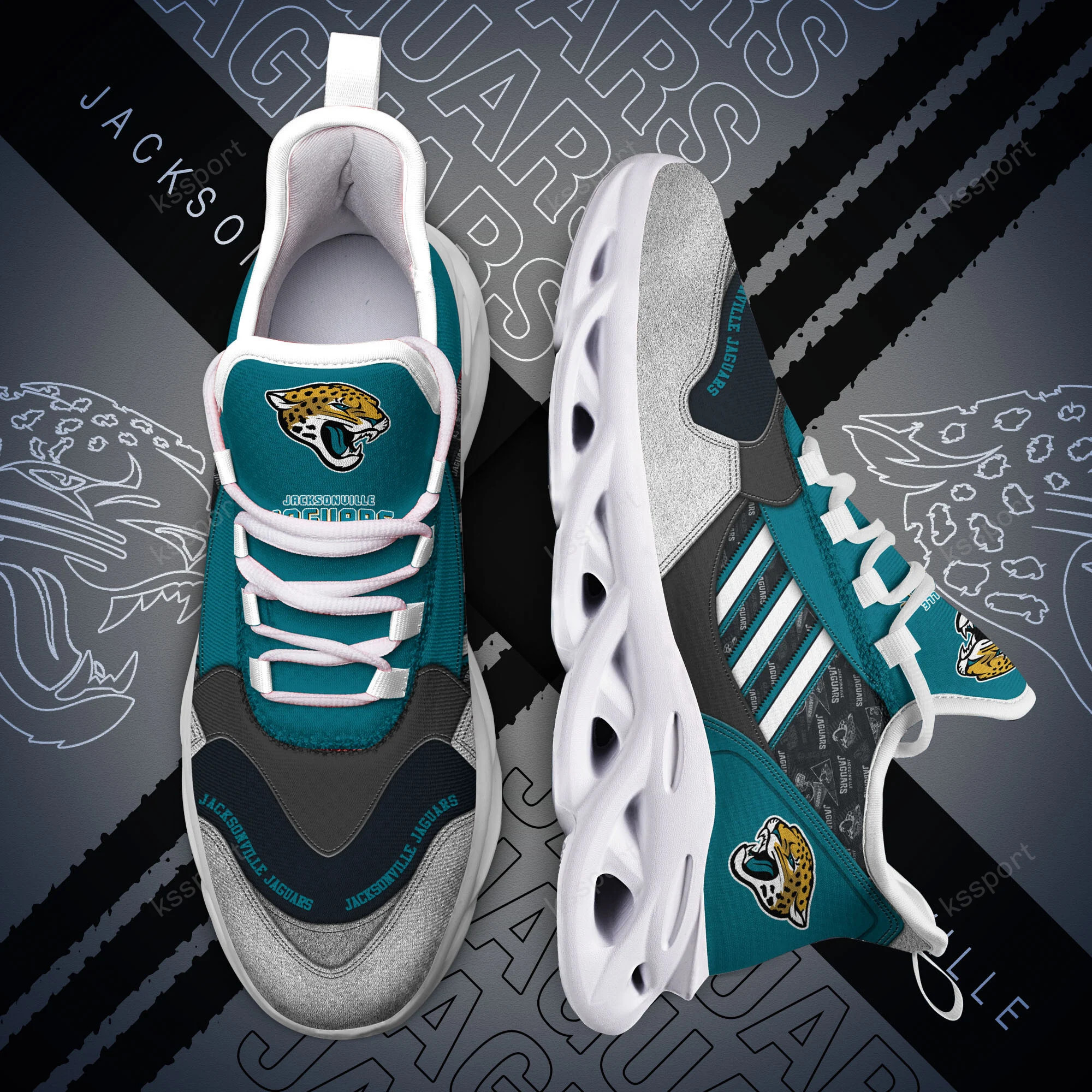 JWFancy Jacksonville Jaguars NFL Max Soul Shoes Sneakers For Men And Women