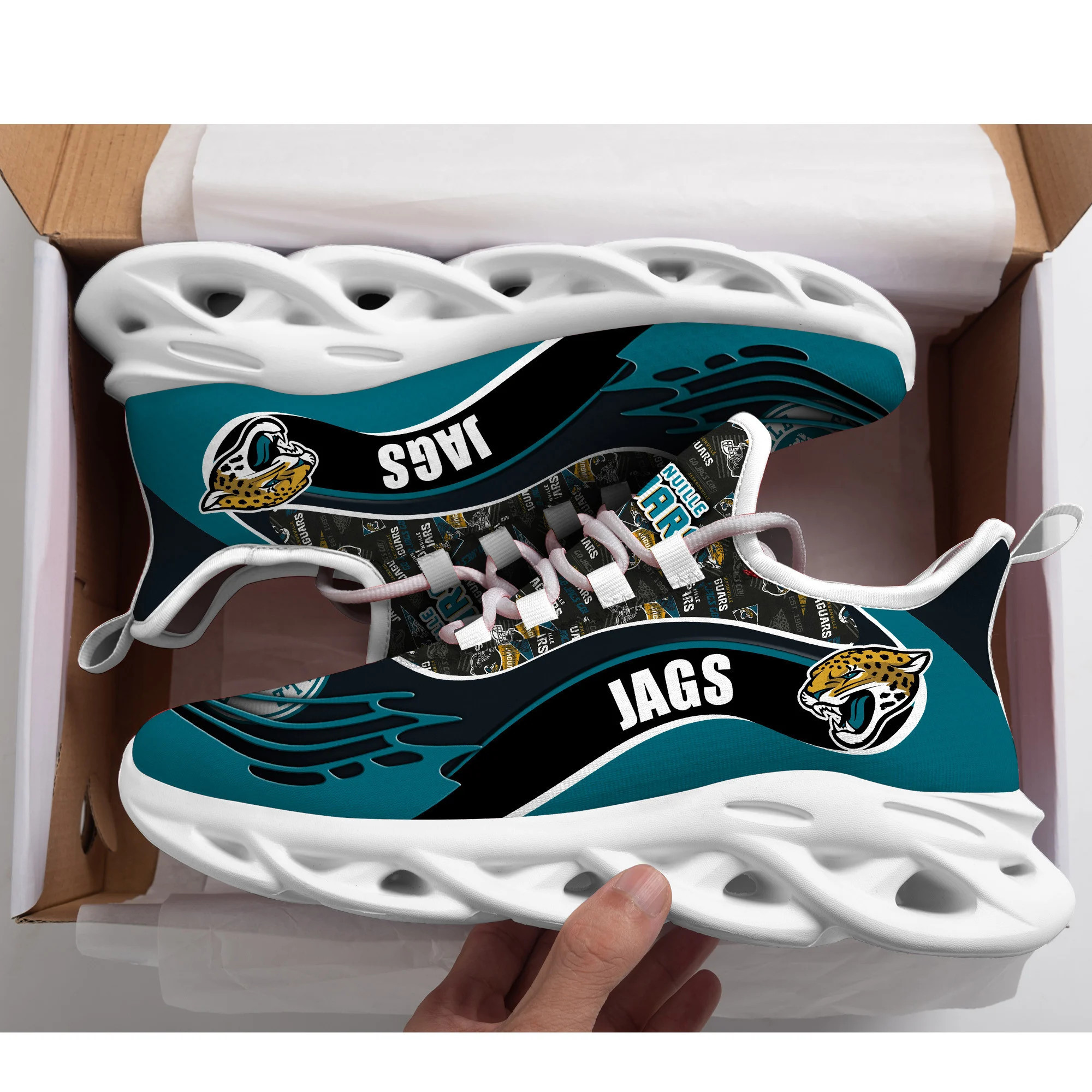 JWFancy Jacksonville Jaguars NFL Max Soul Shoes Sneakers For Men And Women