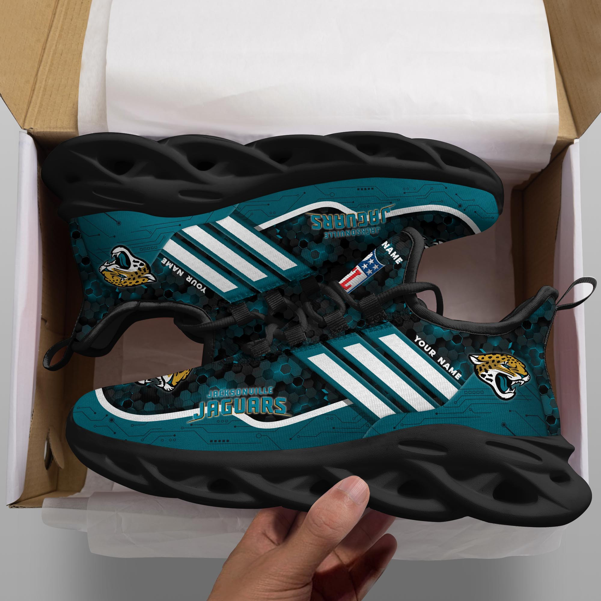 JWFancy Jacksonville Jaguars NFL Max Soul Shoes Sneakers For Men And Women