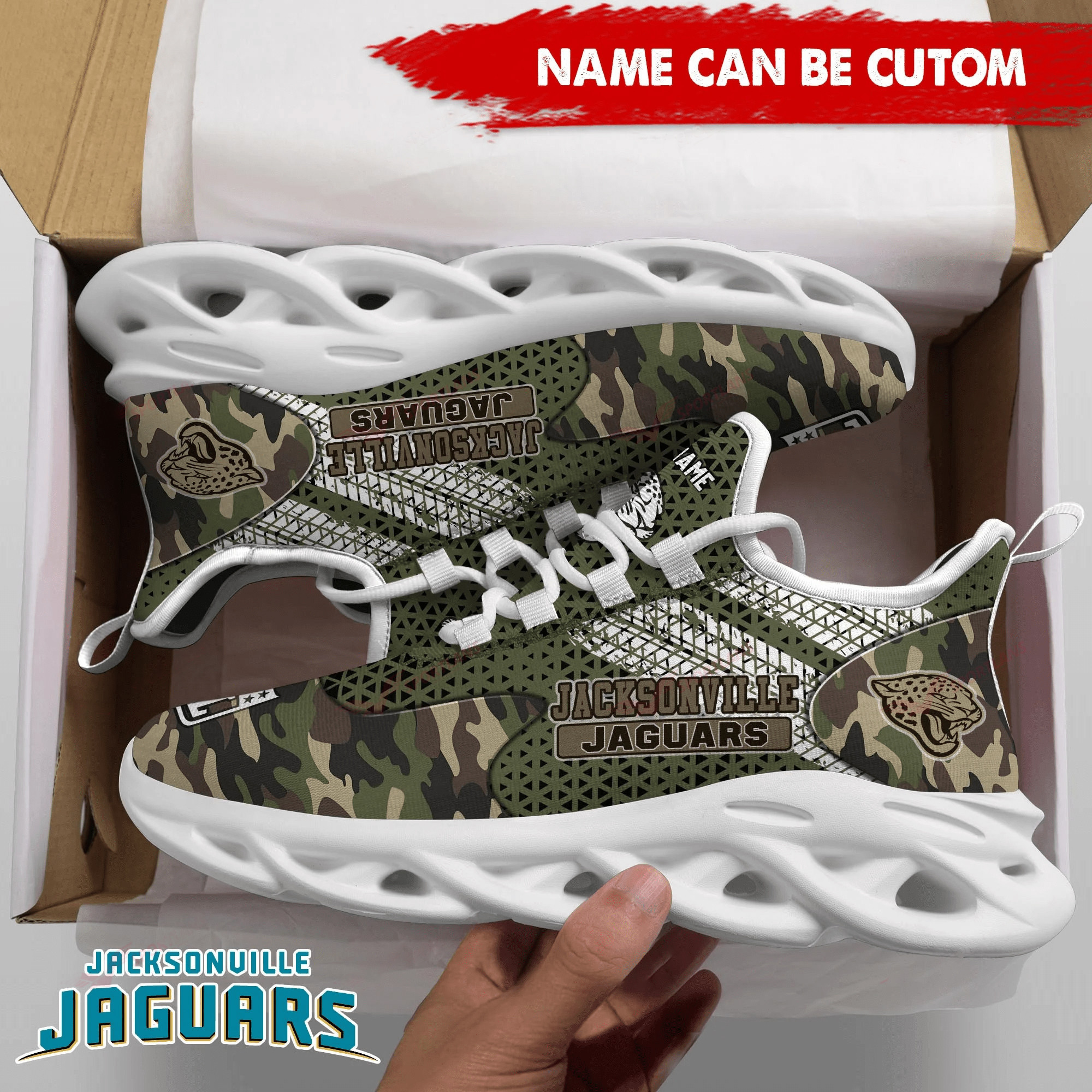 JWFancy Jacksonville Jaguars NFL Max Soul Shoes Sneakers For Men And Women