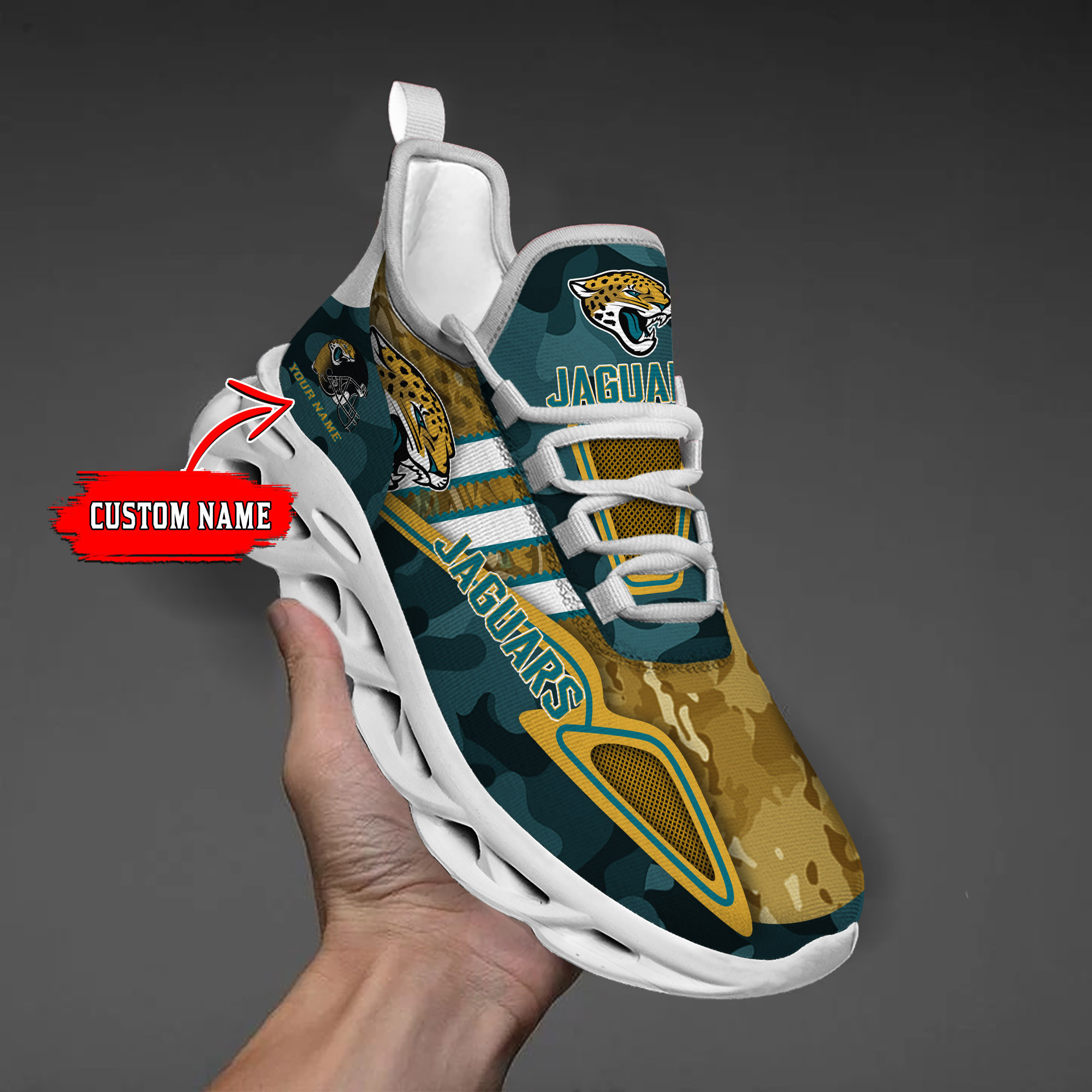 JWFancy Jacksonville Jaguars NFL Max Soul Shoes Sneakers For Men And Women