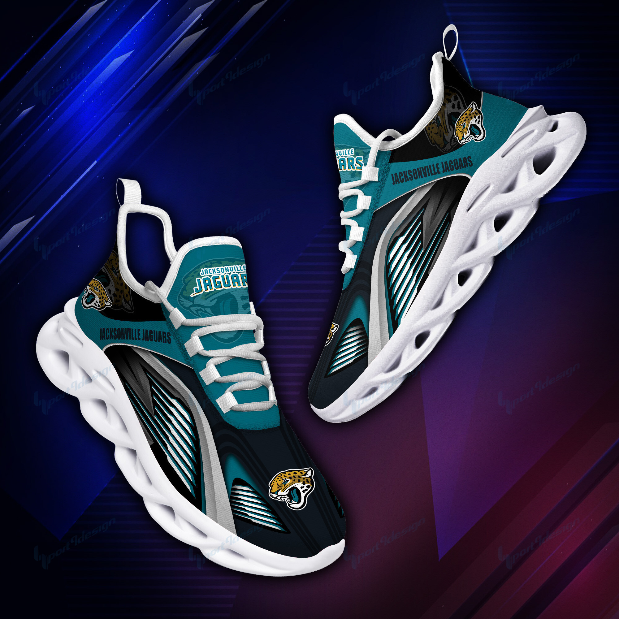 JWFancy Jacksonville Jaguars NFL Max Soul Shoes Sneakers For Men And Women