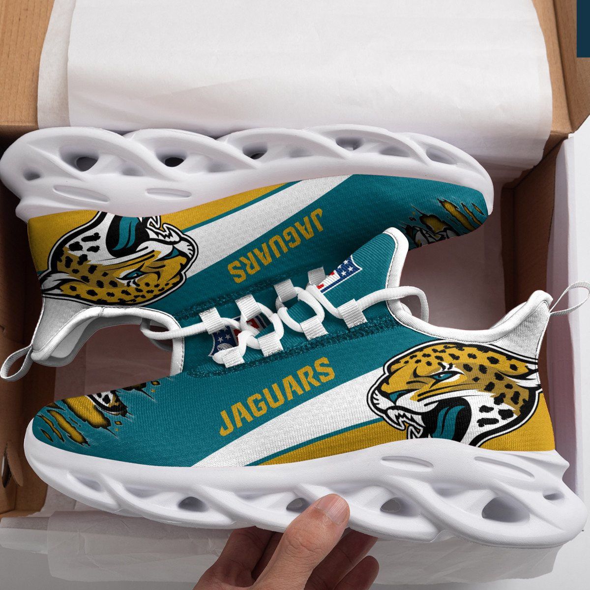 JWFancy Jacksonville Jaguars NFL Max Soul Shoes Sneakers For Men And Women
