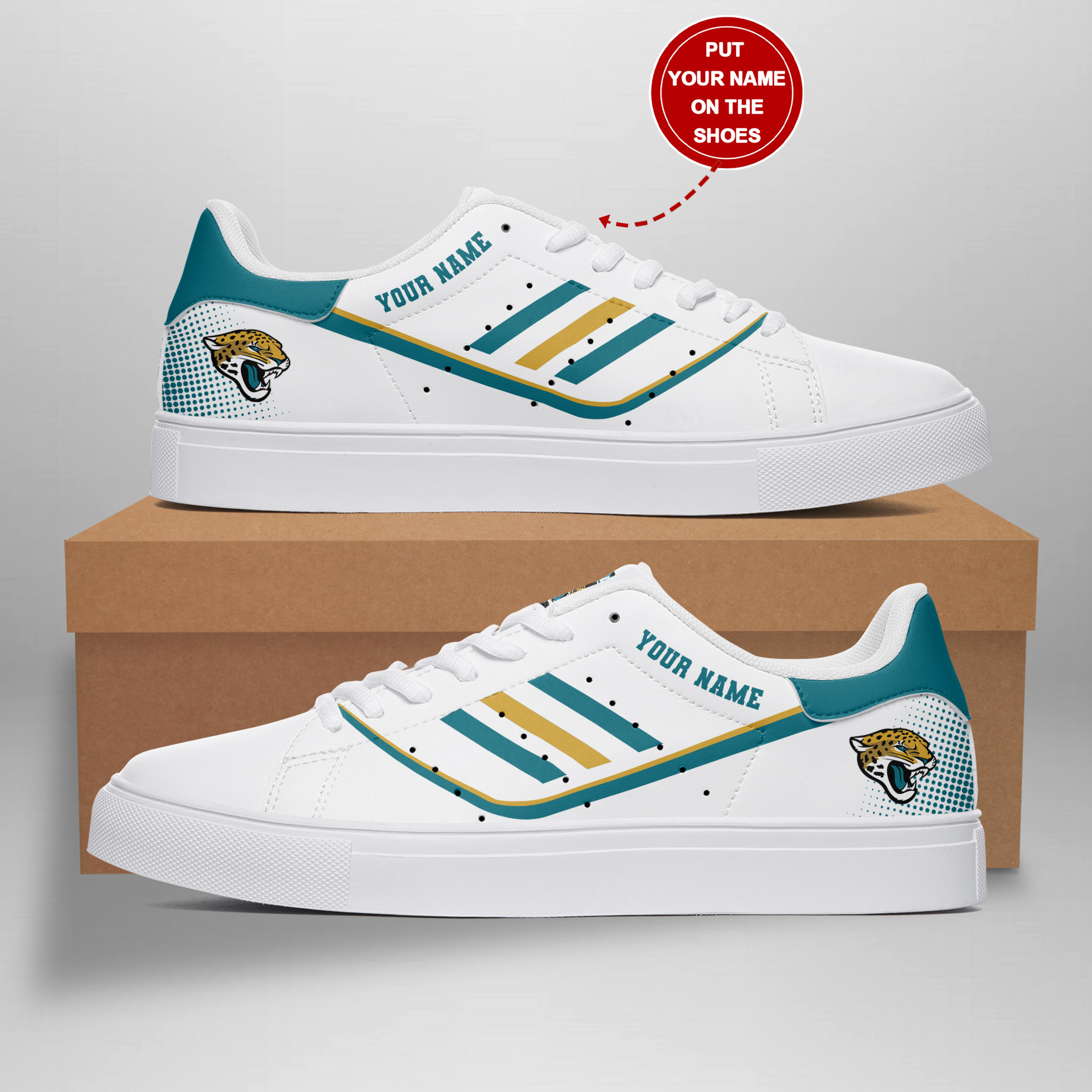 JWFancy Jacksonville Jaguars Skate Stan Shoes Sneakes For Men And Women