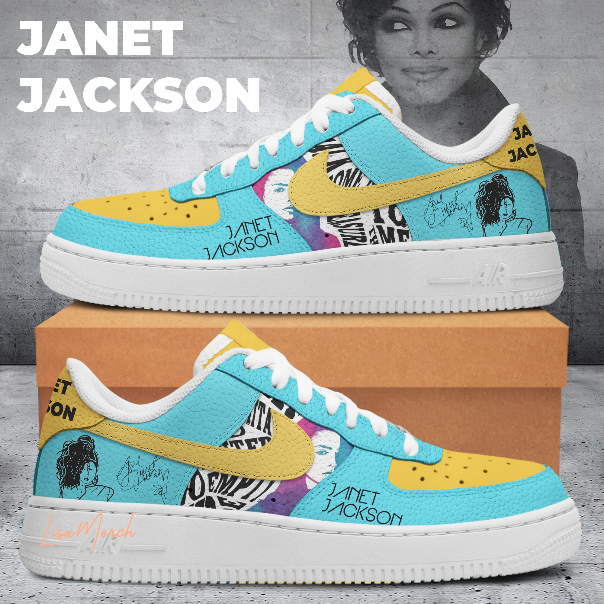 JWFancy Janet Jackson Air Low-Top Sneakers Shoes For Men And Women