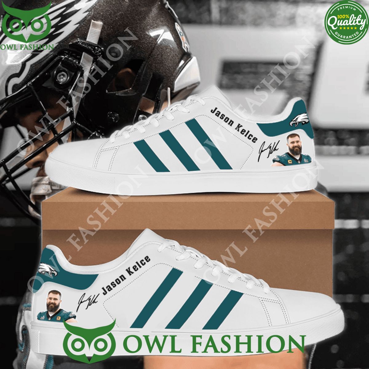 JWFancy Jason Kelce Eagles Legend Skate Stan Shoes Sneakes For Men And Women