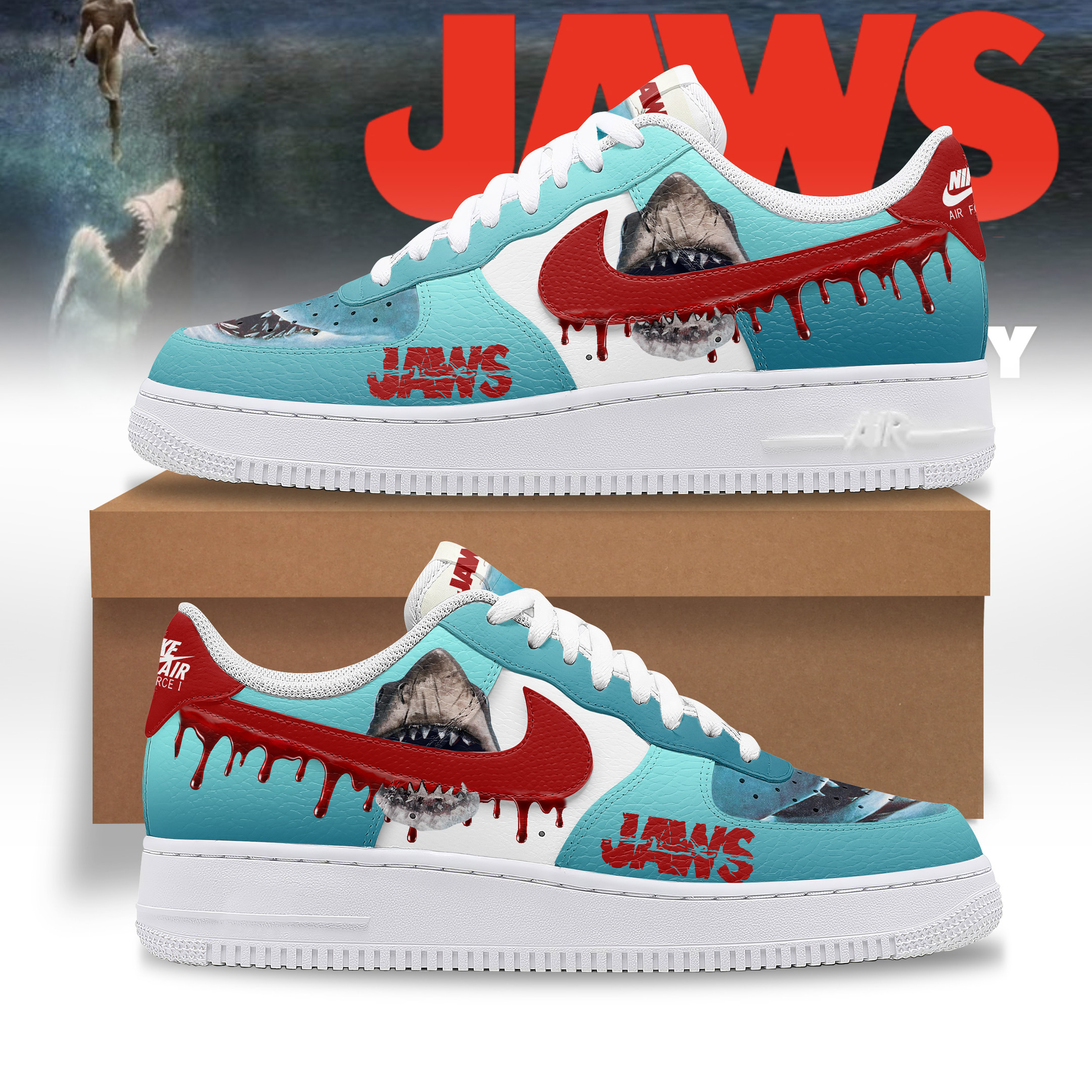 JWFancy Jaws Air Low-Top Sneakers Shoes For Men And Women