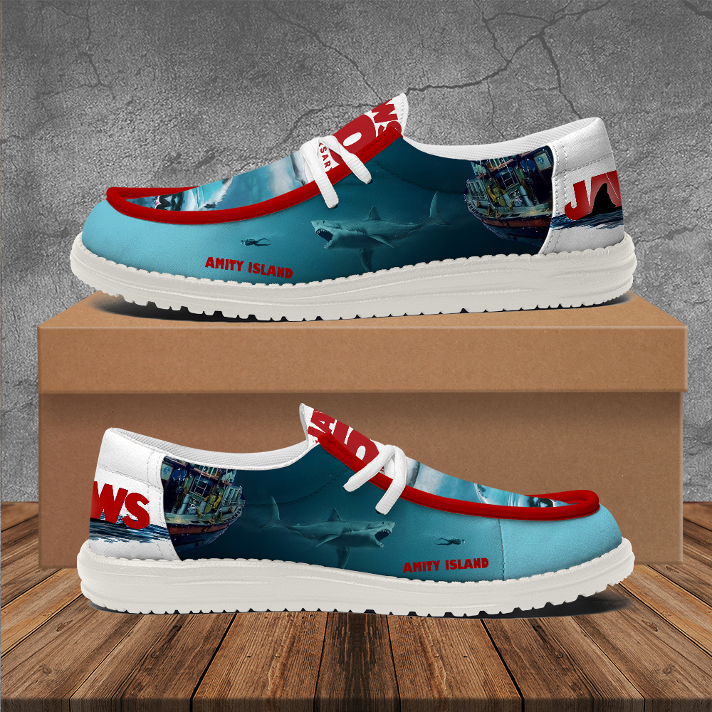 JWFancy Jaws Hey Dude Shoes Wally Men's Lace Up Loafers Comfortable For Men And Women
