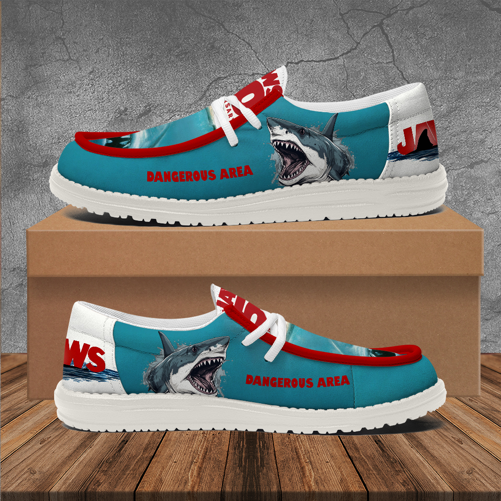 JWFancy Jaws Hey Dude Shoes Wally Men's Lace Up Loafers Comfortable For Men And Women