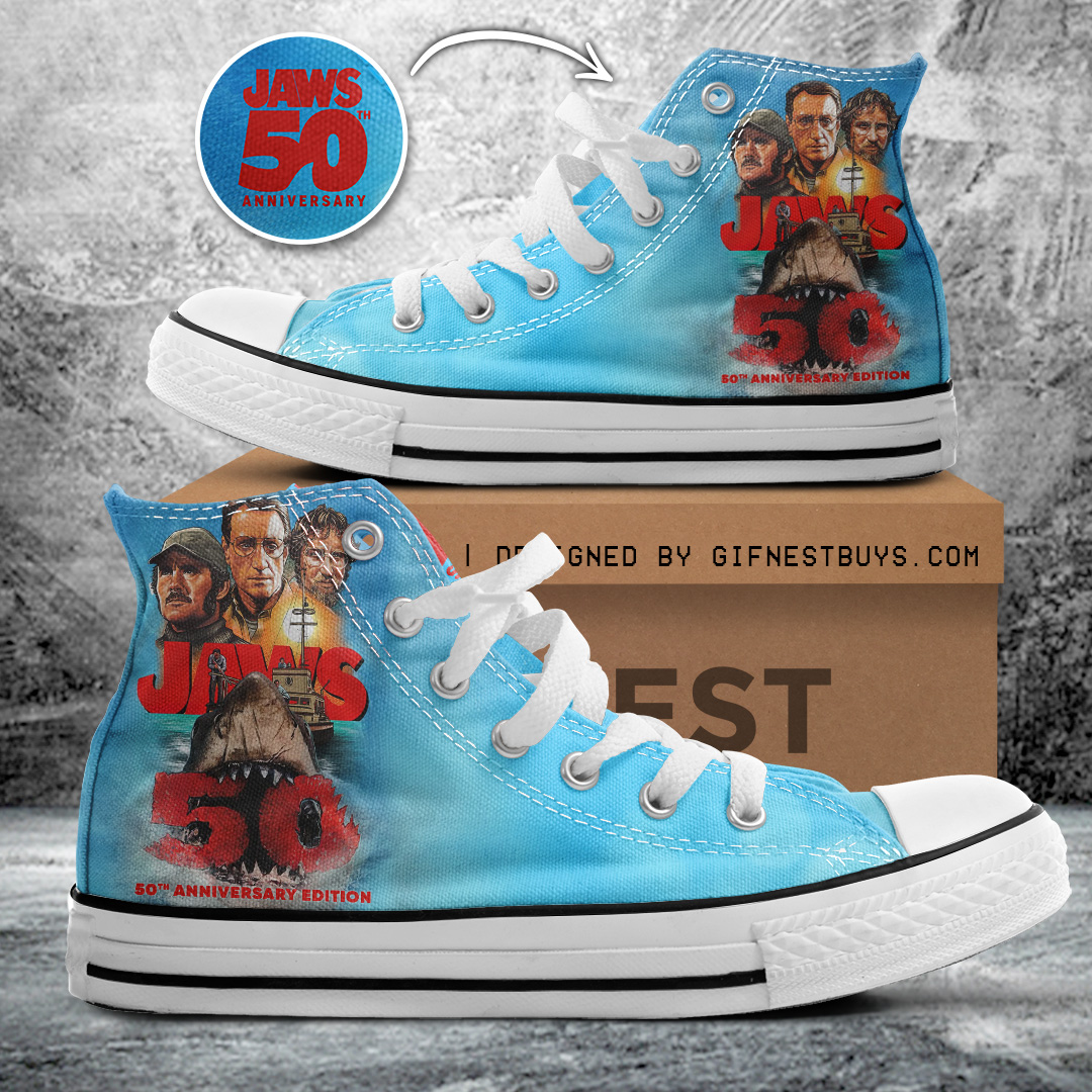 JWFancy Jaws High Top Canvas Sneakers Shoes For Men And Women