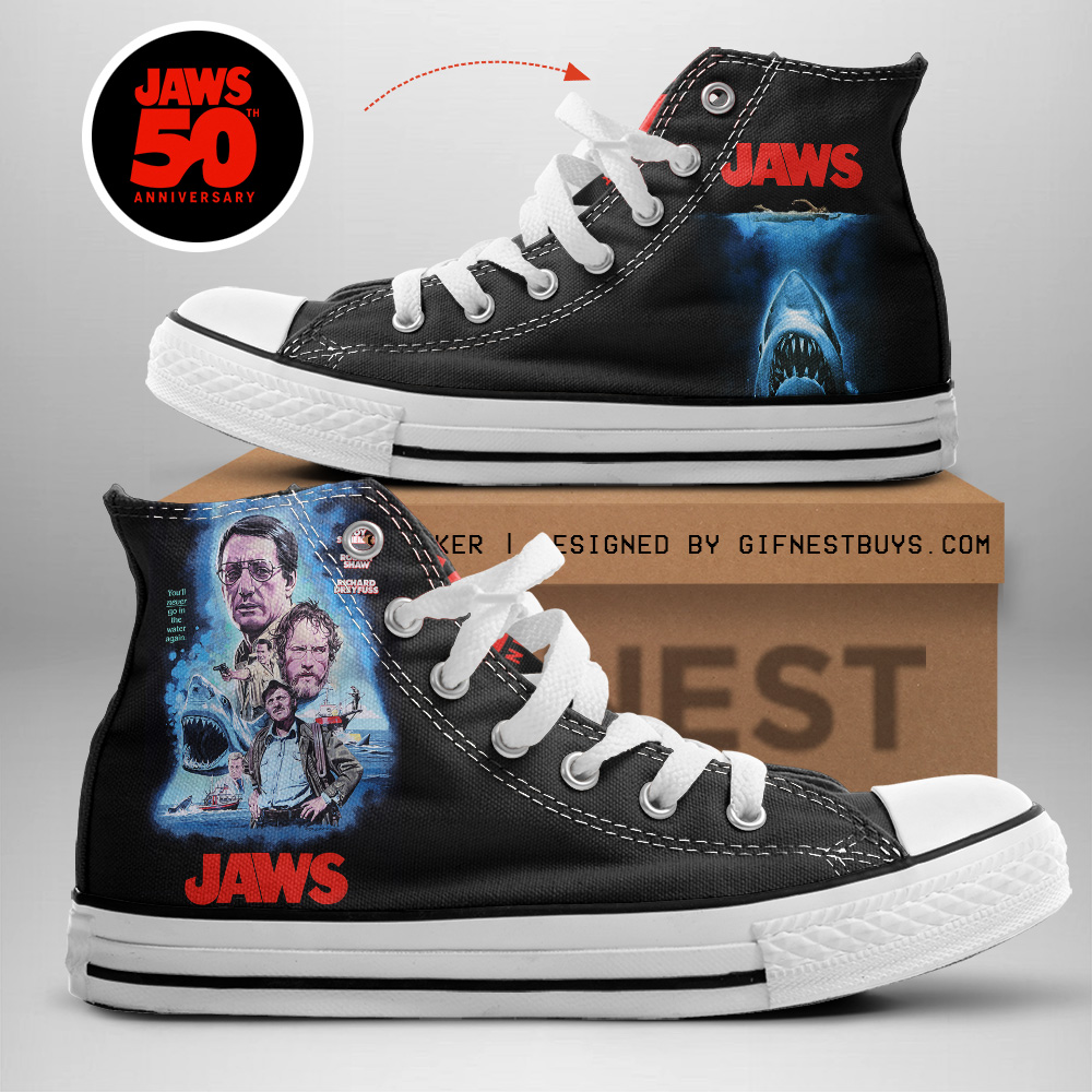 JWFancy Jaws High Top Canvas Sneakers Shoes For Men And Women