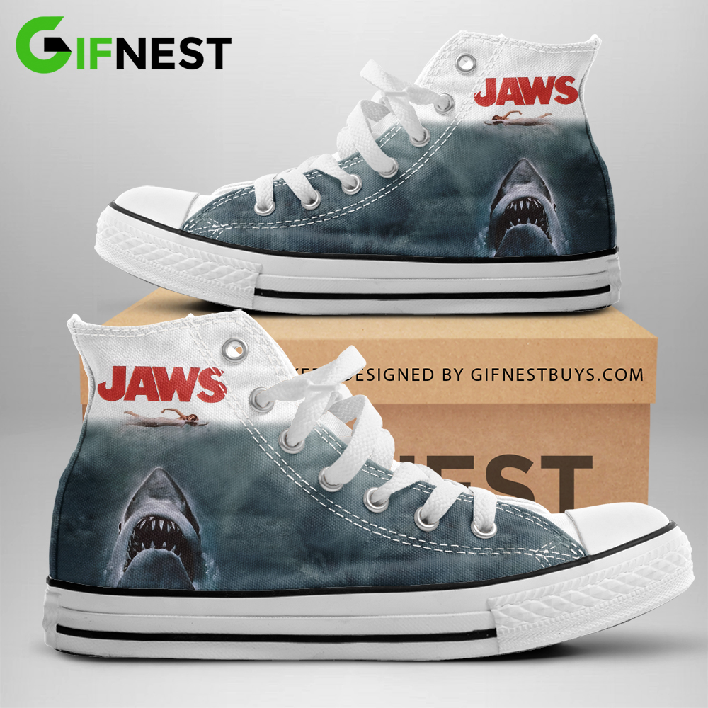JWFancy Jaws High Top Canvas Sneakers Shoes For Men And Women