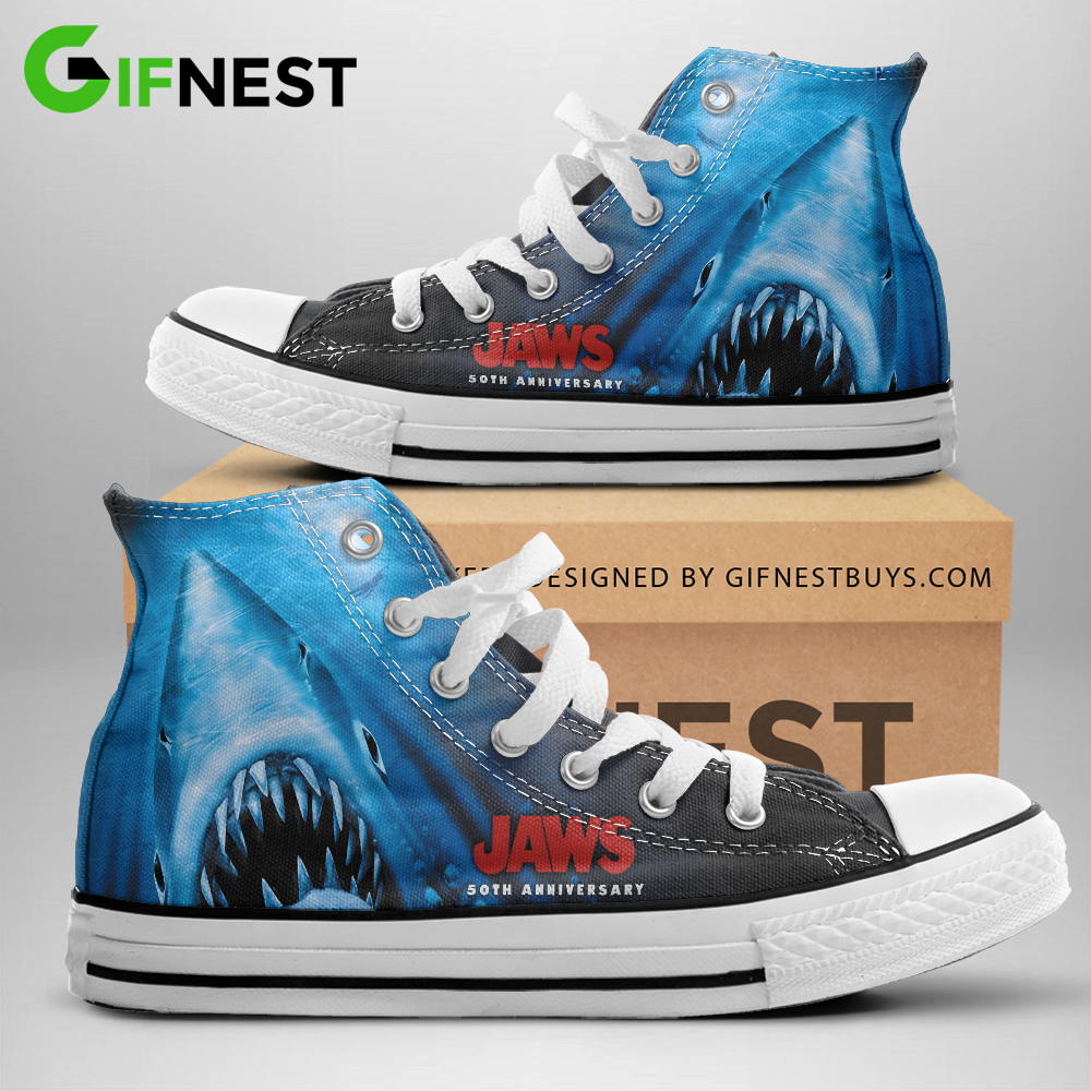 JWFancy Jaws High Top Canvas Sneakers Shoes For Men And Women