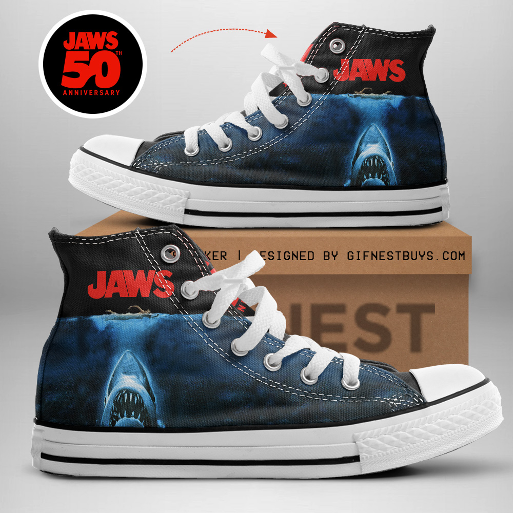 JWFancy Jaws High Top Canvas Sneakers Shoes For Men And Women