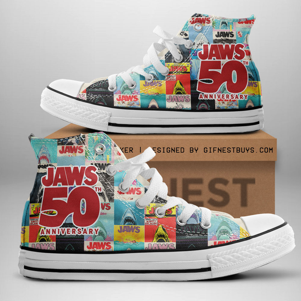 JWFancy Jaws High Top Canvas Sneakers Shoes For Men And Women