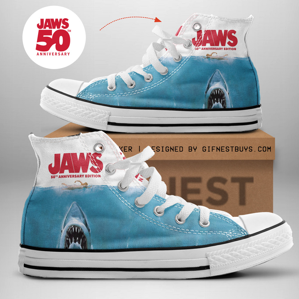 JWFancy Jaws High Top Canvas Sneakers Shoes For Men And Women