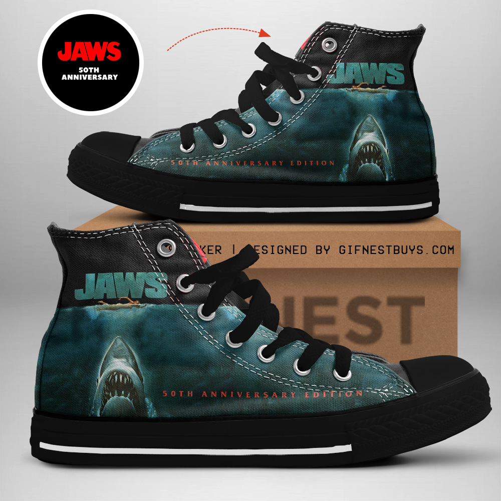 JWFancy Jaws High Top Canvas Sneakers Shoes For Men And Women