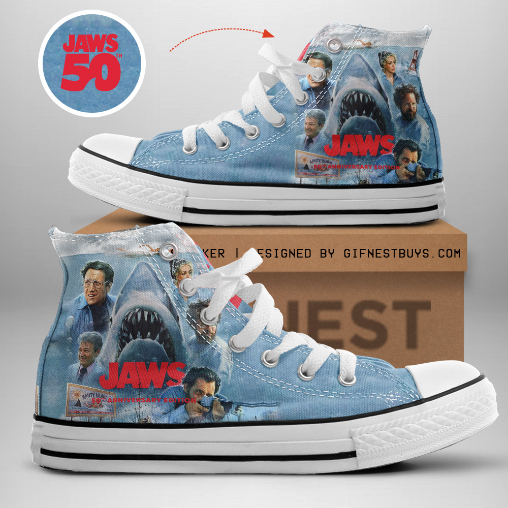JWFancy Jaws High Top Canvas Sneakers Shoes For Men And Women