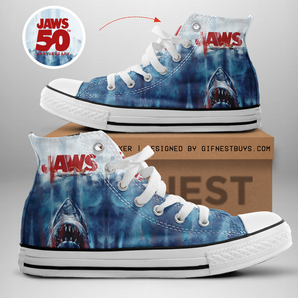 JWFancy Jaws High Top Canvas Sneakers Shoes For Men And Women