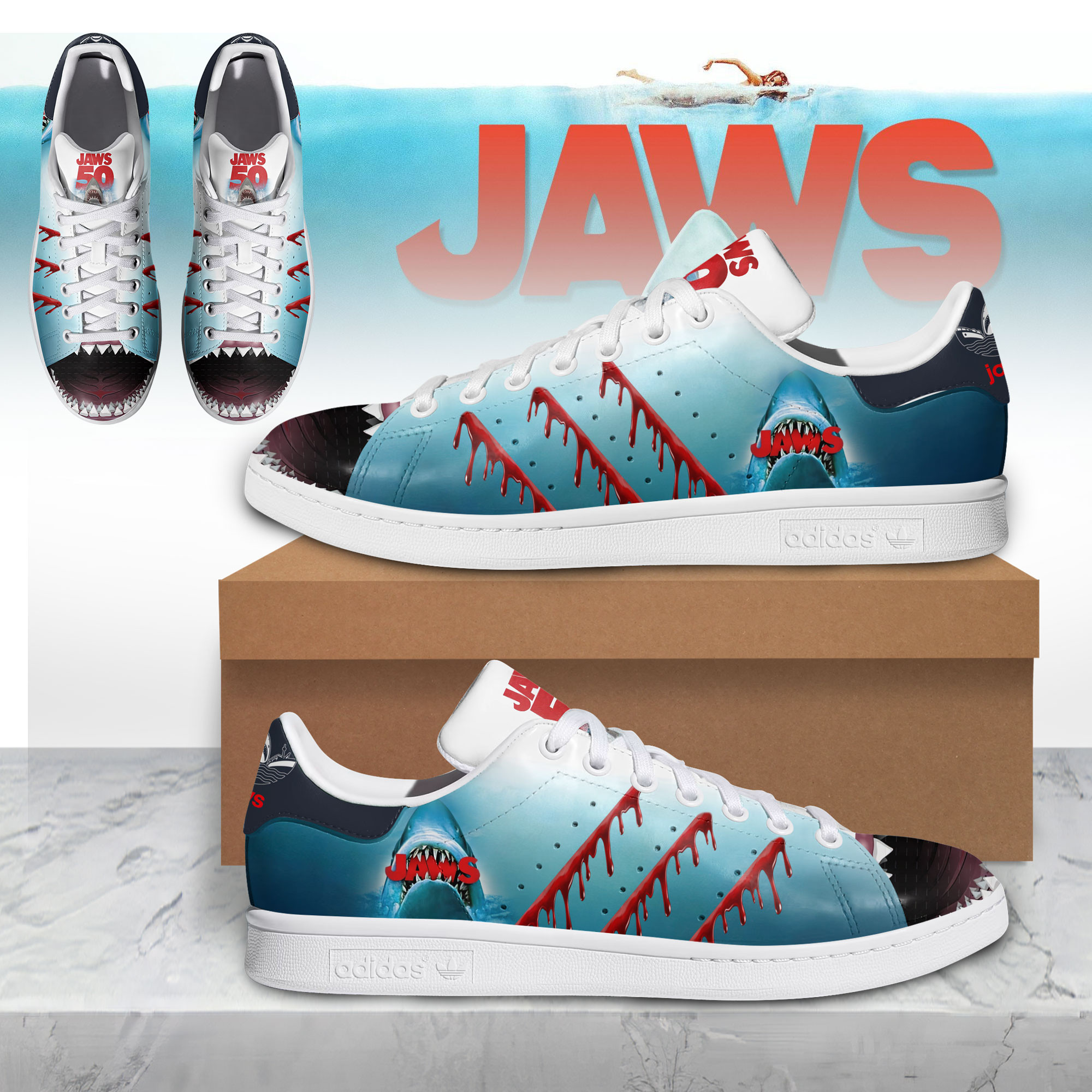 JWFancy Jaws Skate Stan Shoes Sneakes For Men And Women