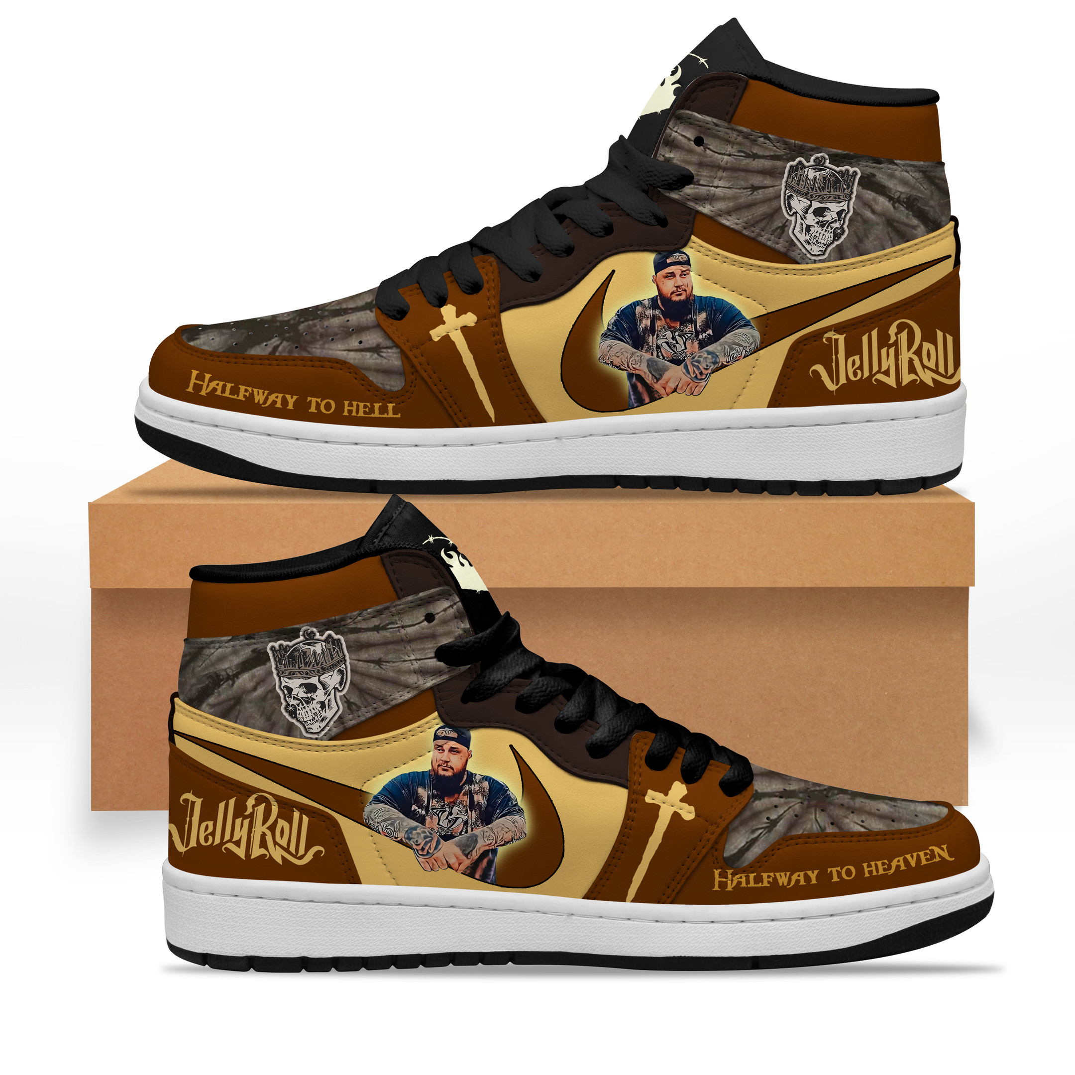 JWFancy Jelly Roll AJ1 High Sneakers Shoes For Men And Women