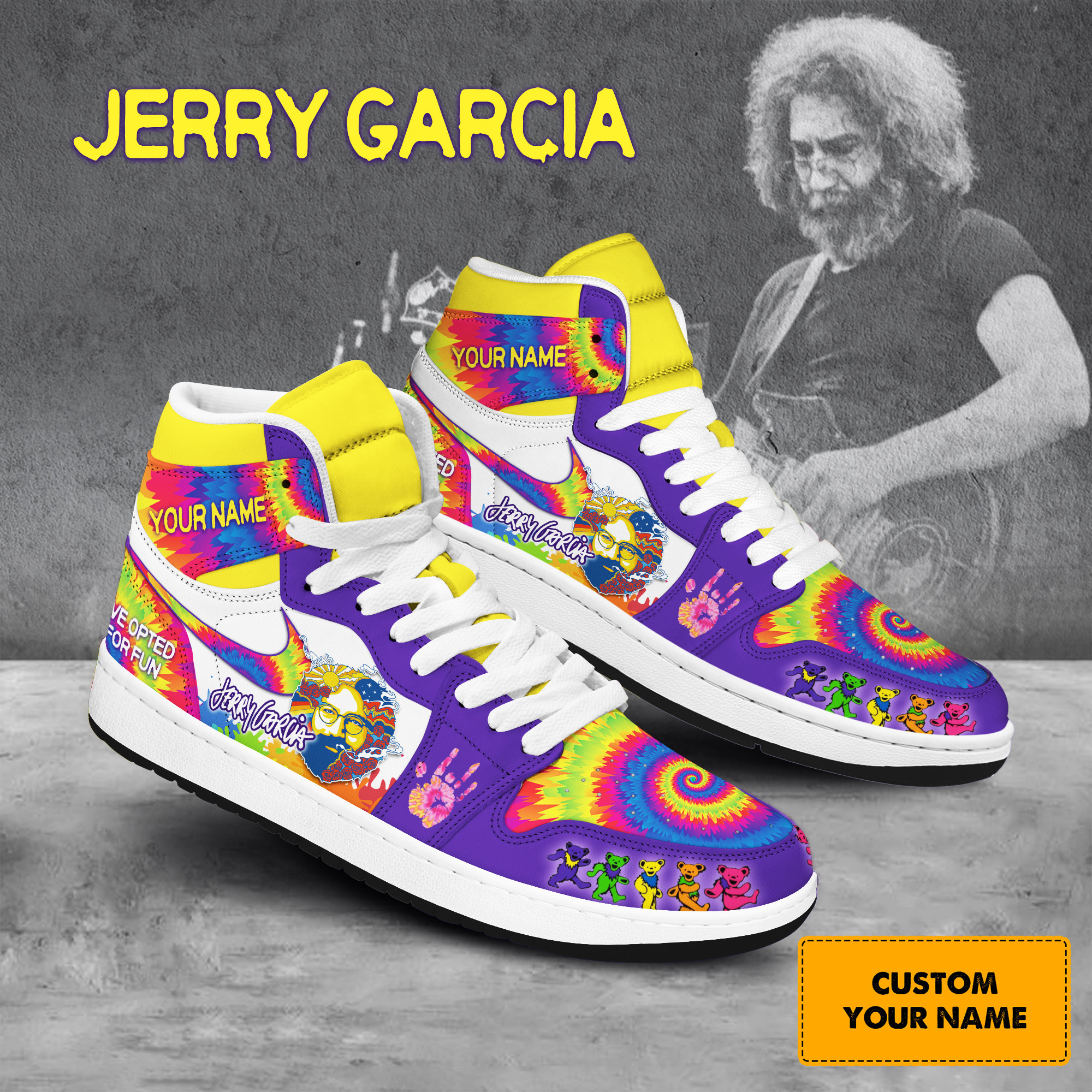 JWFancy Jerry Garcia AJ1 High Sneakers Shoes For Men And Women