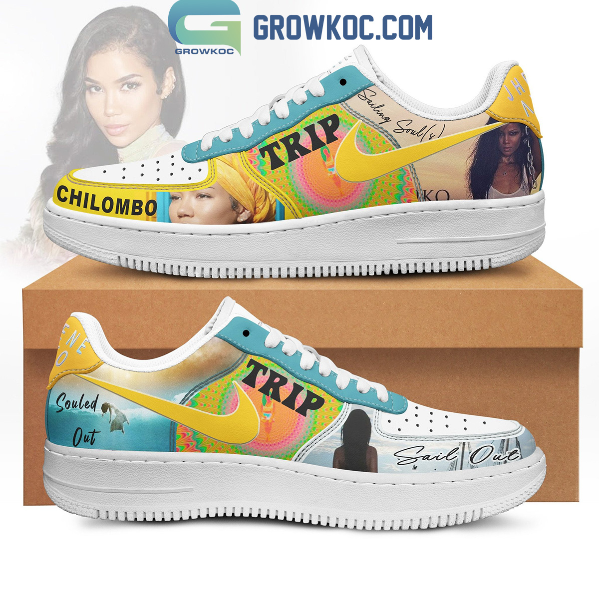 JWFancy Jhene Aiko Air Low-Top Sneakers Shoes For Men And Women