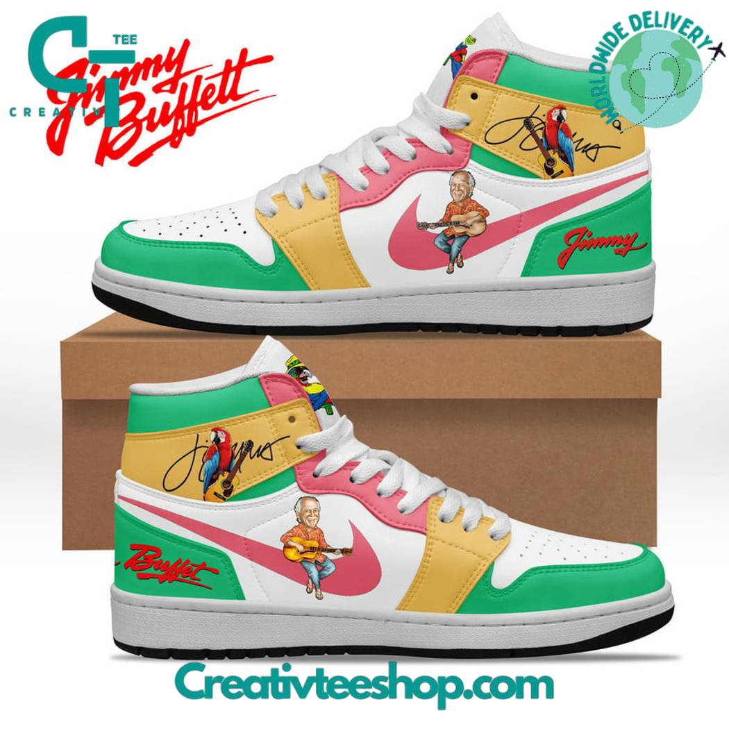 JWFancy Jimmy Buffett AJ1 High Sneakers Shoes For Men And Women